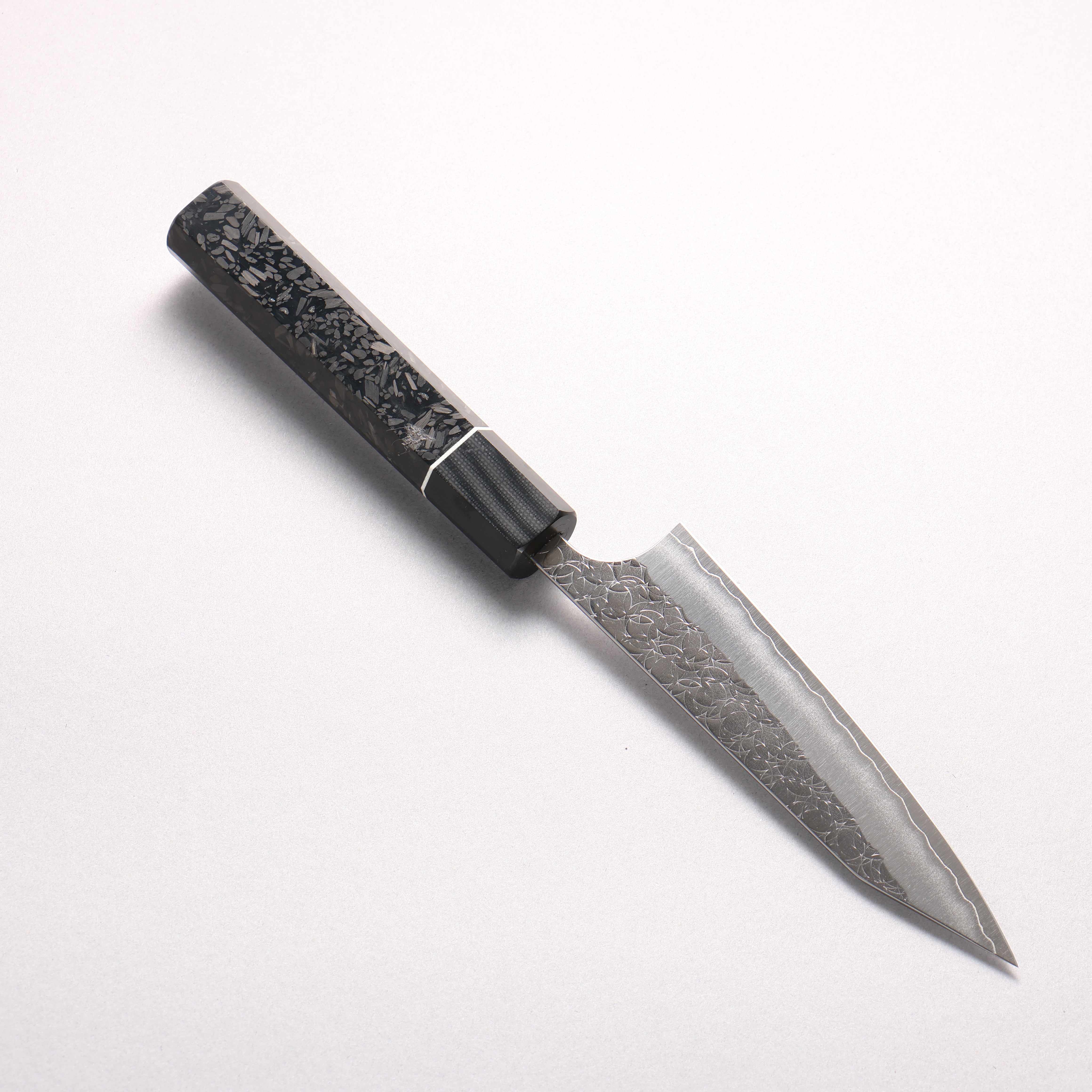 Yoshimi Kato Minamo SG2 Hammered Kiritsuke Petty-Utility 120mm Carbon Fiber (ferrule: G10) Handle