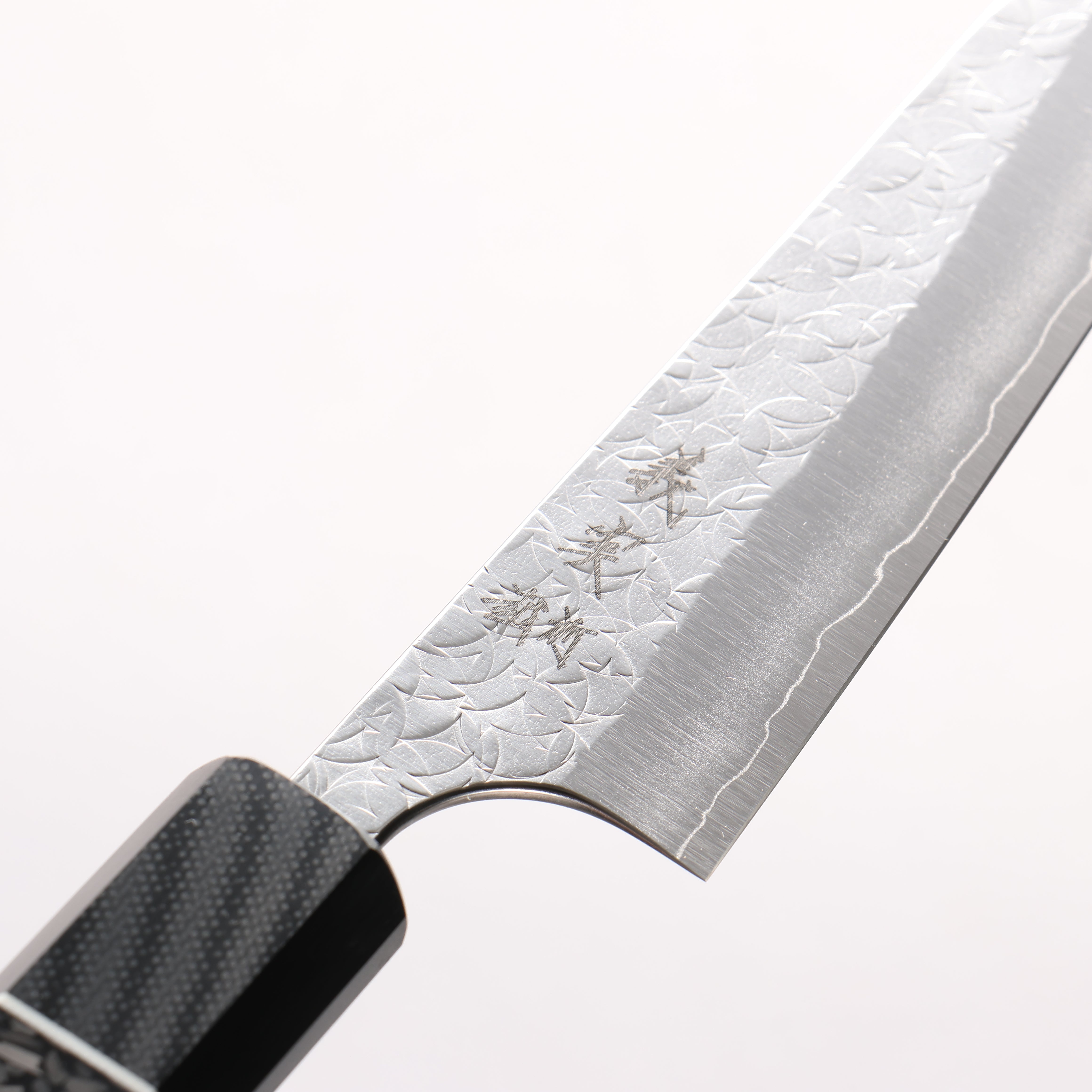 Yoshimi Kato Minamo SG2 Hammered Kiritsuke Petty-Utility 120mm Carbon Fiber (ferrule: G10) Handle