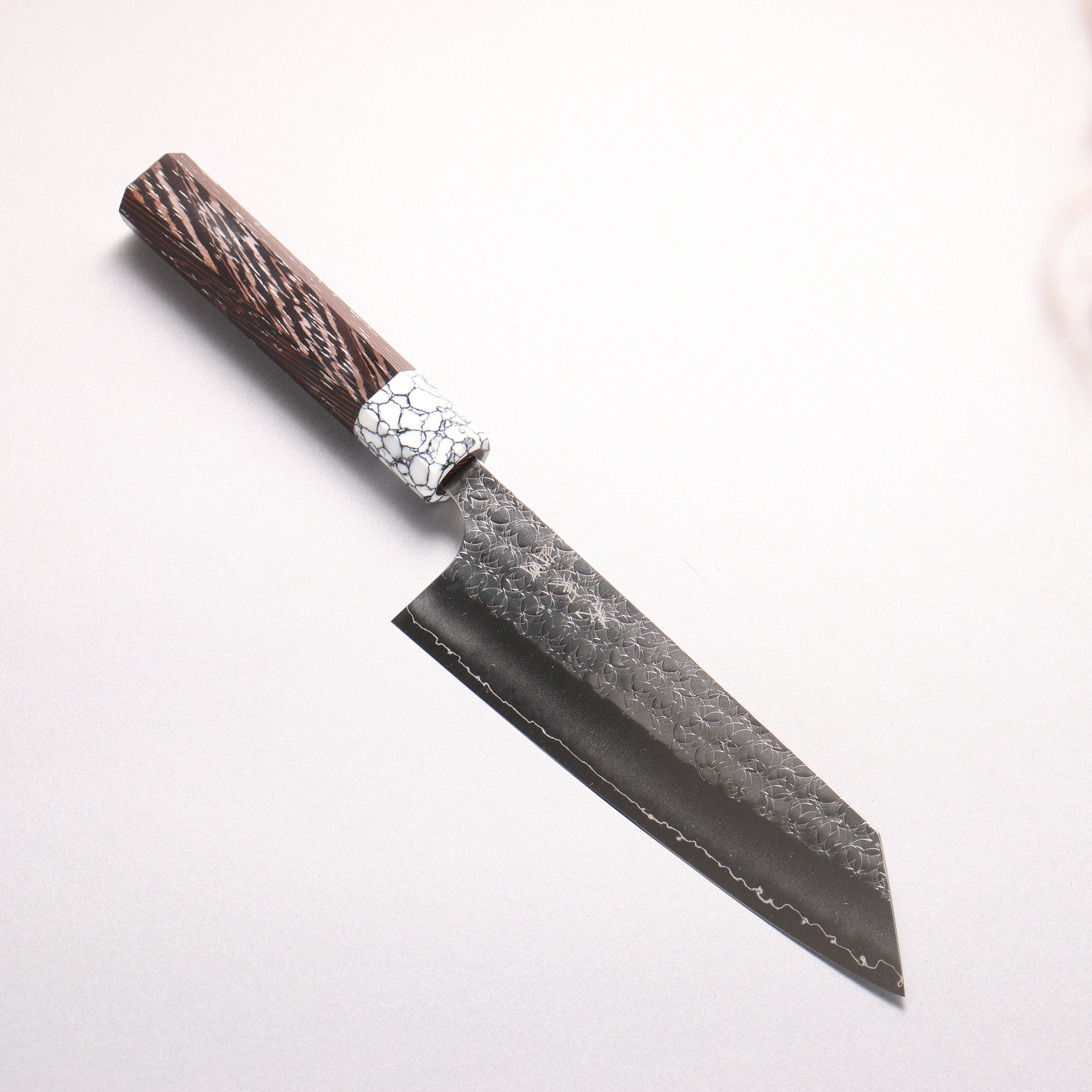 Yoshimi Kato Minamo SG2 Hammered Bunka 170mm Wenge (ferrule: White Turquoise) Handle