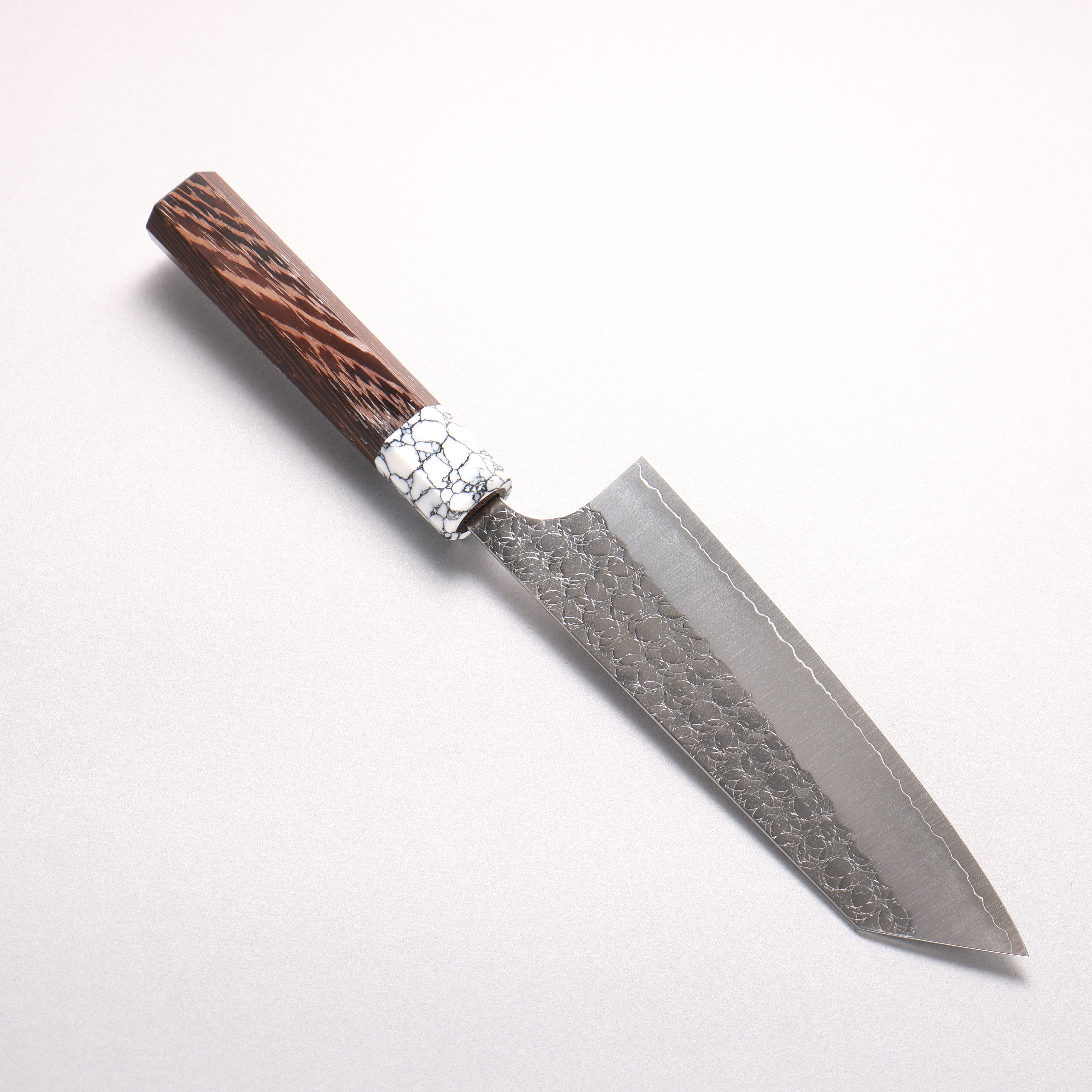 Yoshimi Kato Minamo SG2 Hammered Bunka 170mm Wenge (ferrule: White Turquoise) Handle