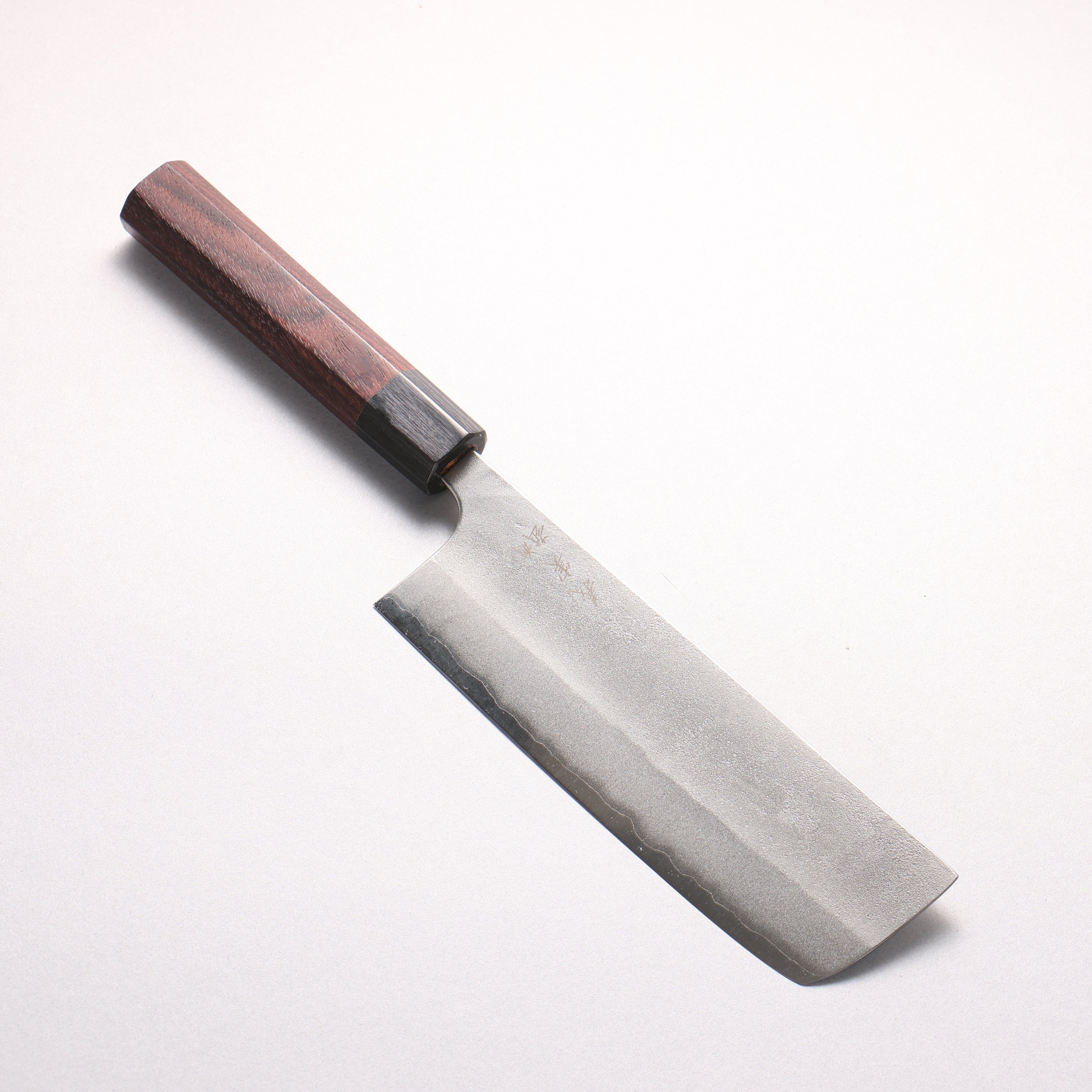 Yoshimi Kato Blue Super Nashiji Nakiri 165mm Rosewood (Ferrule: Black Pakka Wood) Handle