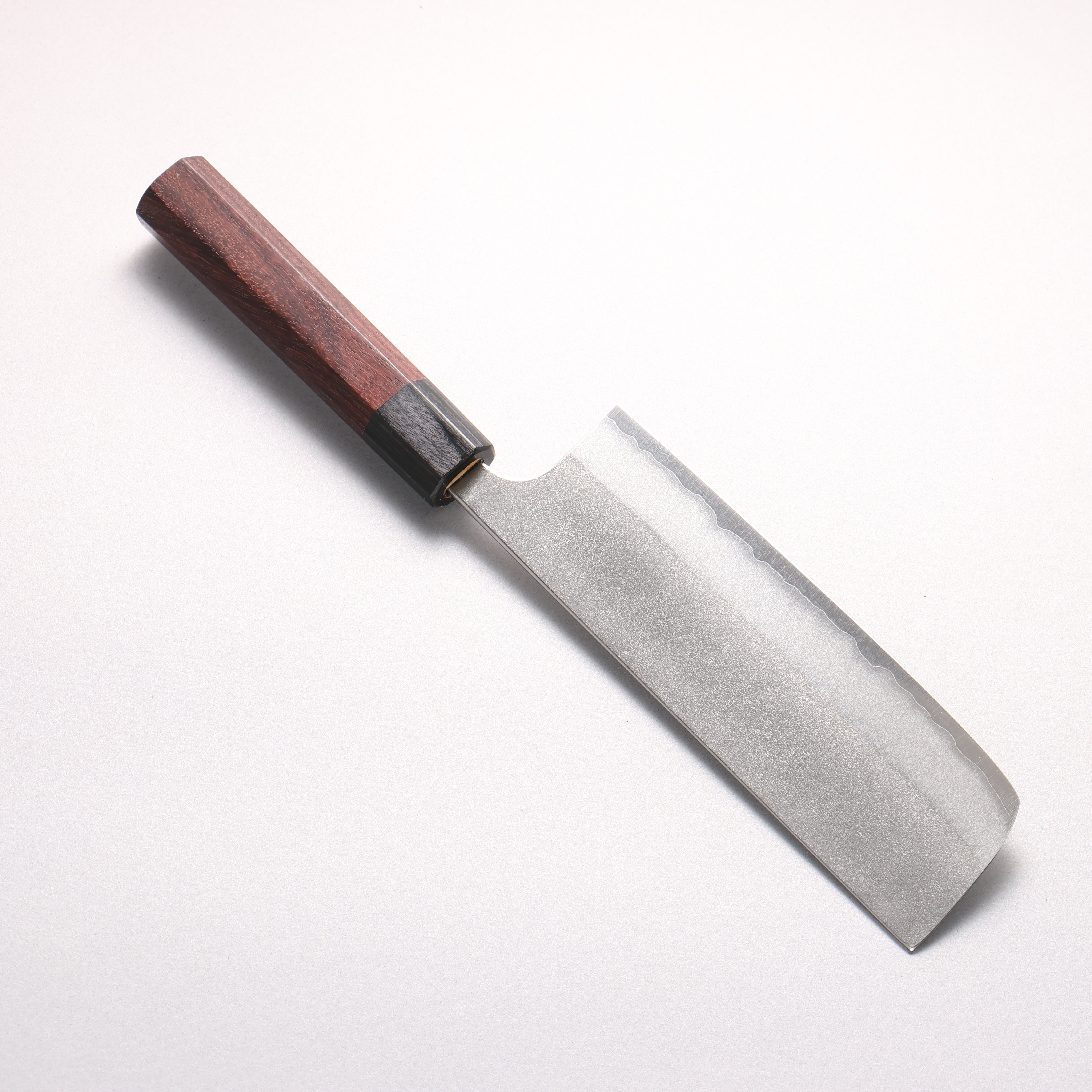 Yoshimi Kato Blue Super Nashiji Nakiri 165mm Rosewood (Ferrule: Black Pakka Wood) Handle
