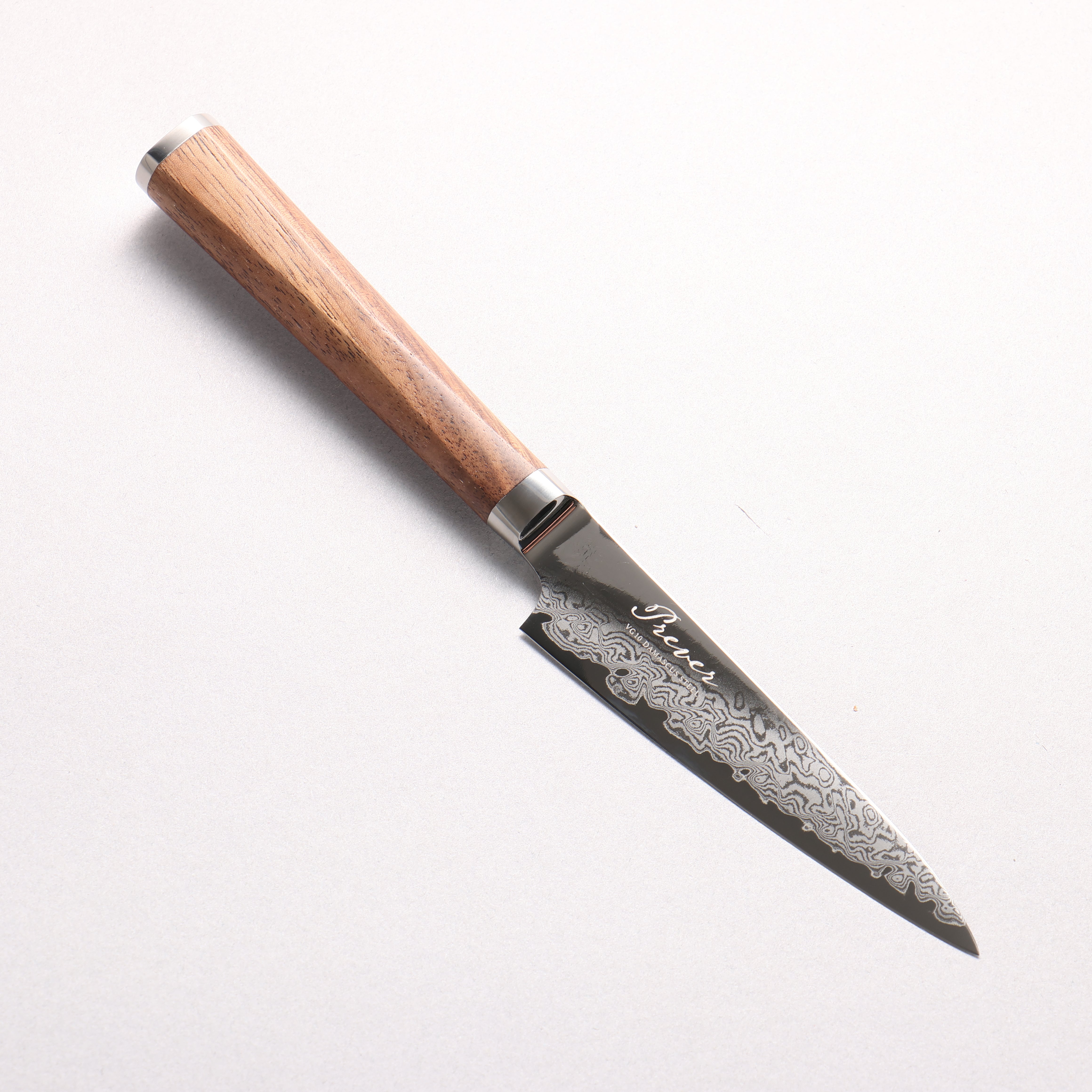 Ryusen Prever VG10 Damascus Petty-Utility 105mm Walnut Handle