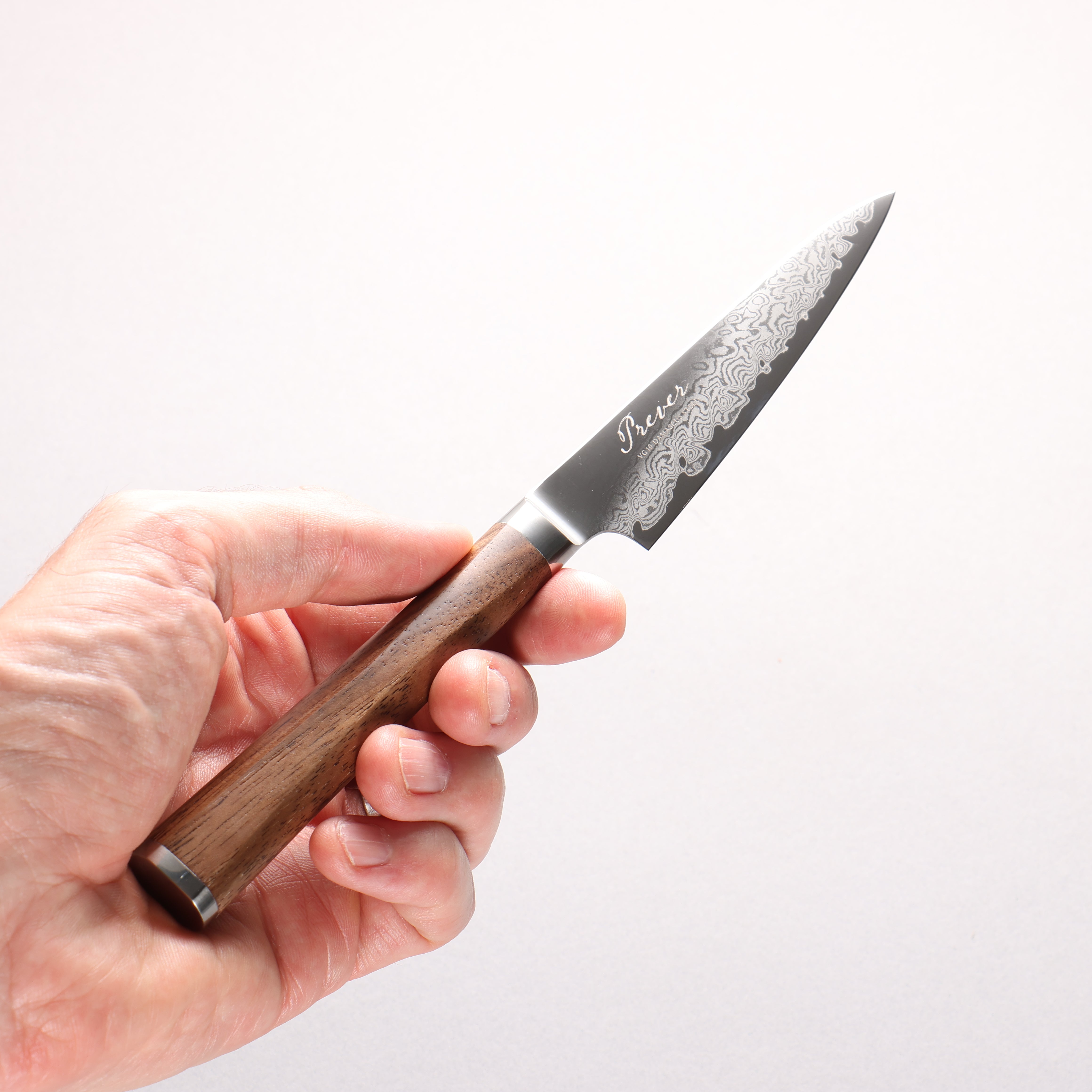 Ryusen Prever VG10 Damascus Petty-Utility 105mm Walnut Handle