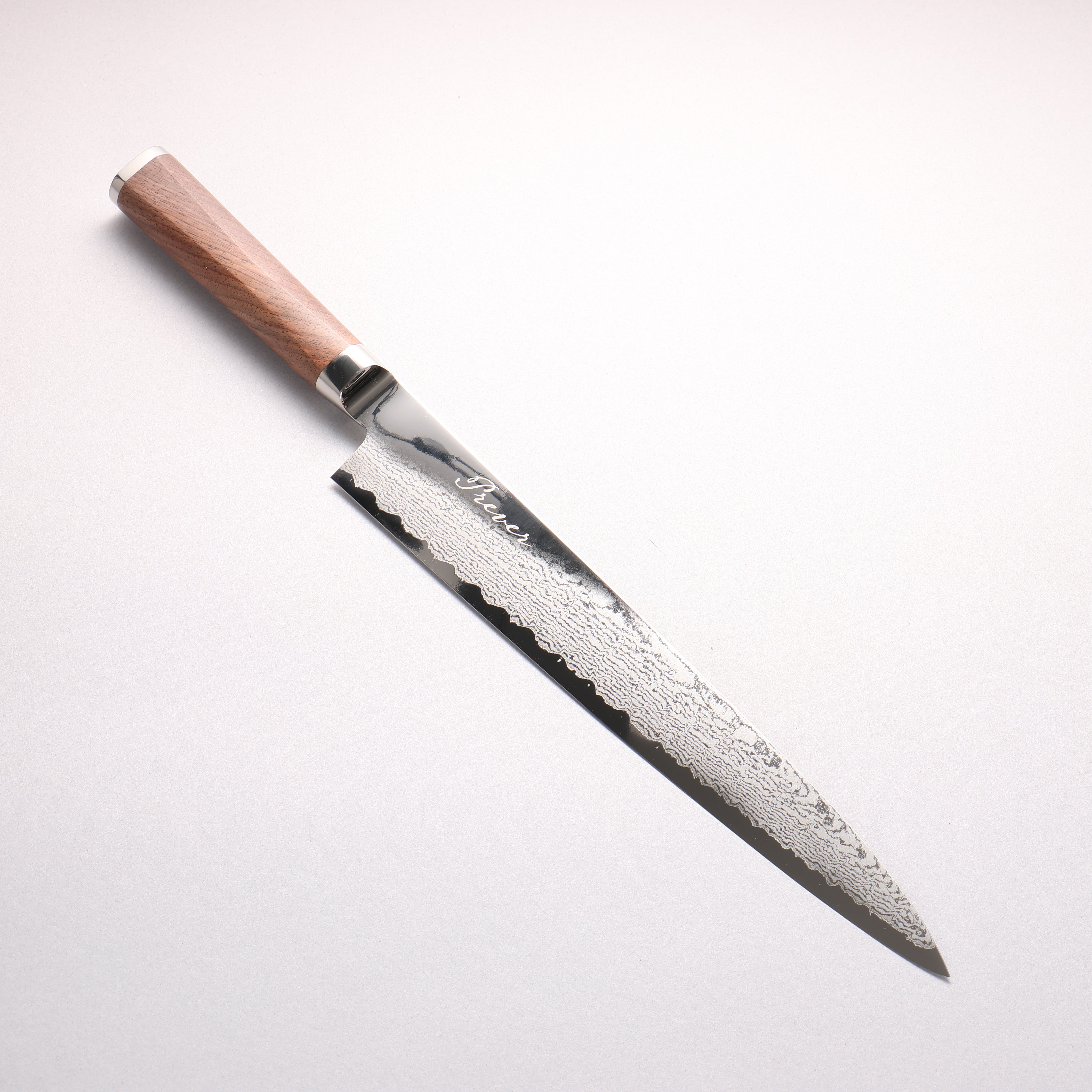 Ryusen Prever VG10 Damascus Sujihiki 270mm Walnut Handle