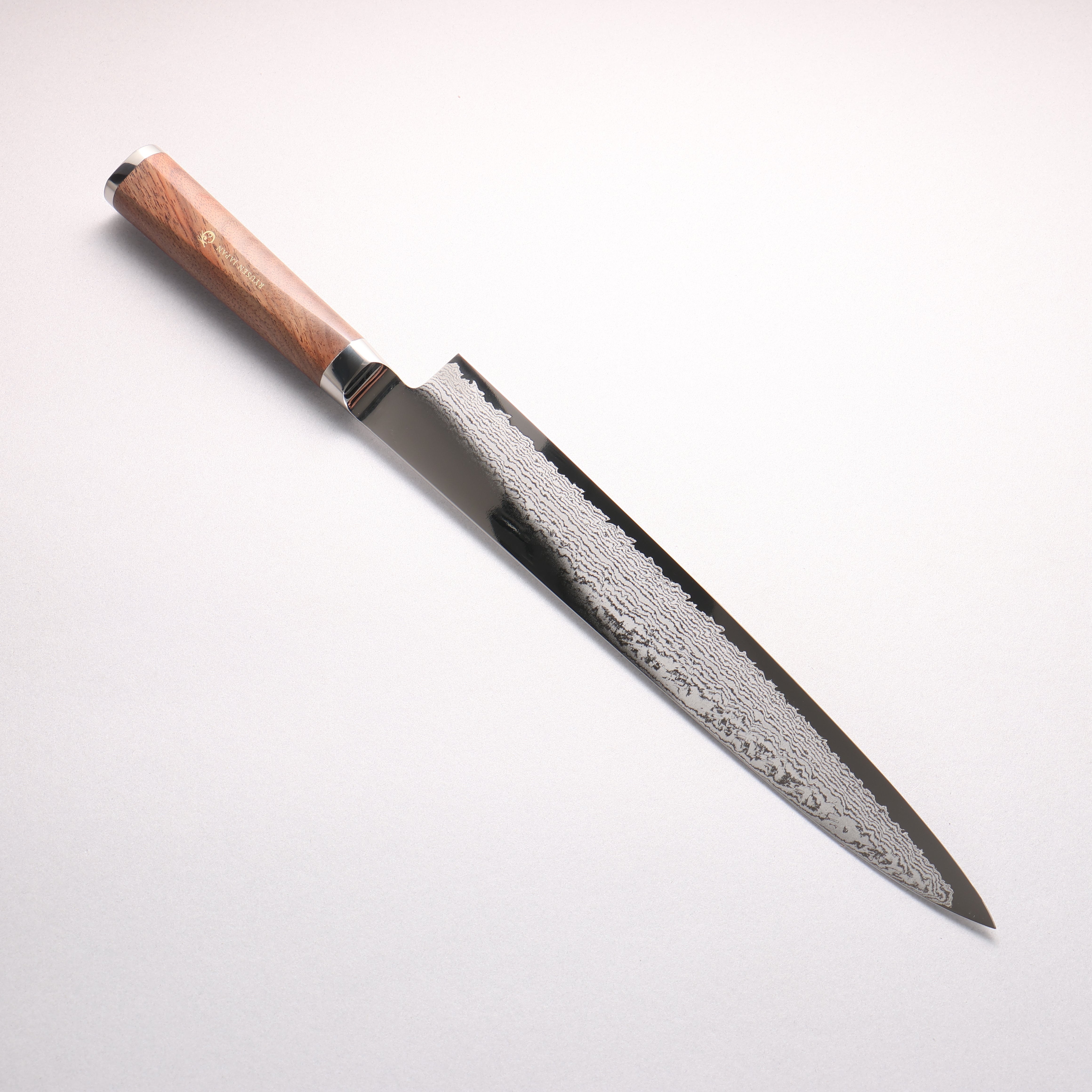 Ryusen Prever VG10 Damascus Sujihiki 270mm Walnut Handle