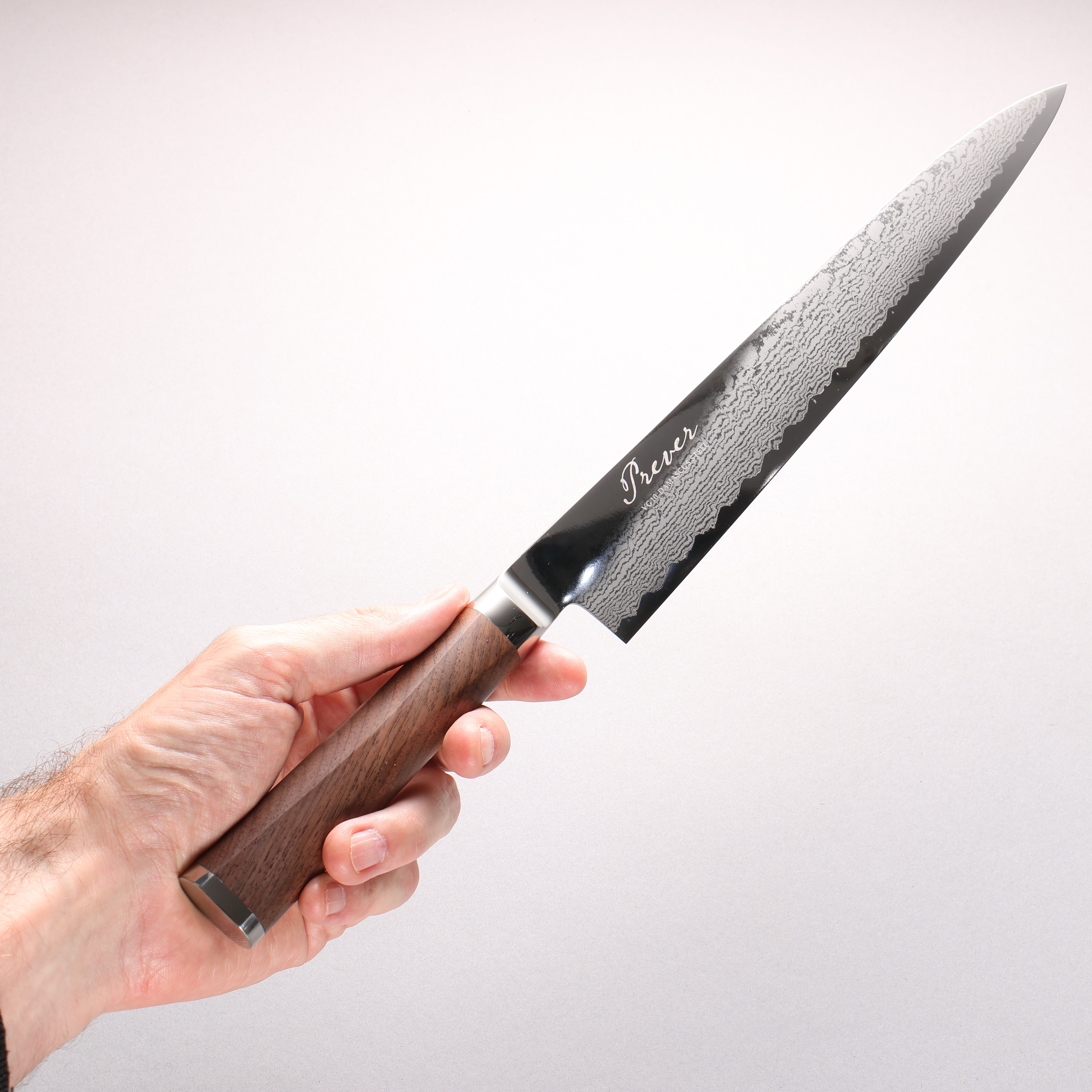 Ryusen Prever VG10 Damascus Sujihiki 270mm Walnut Handle