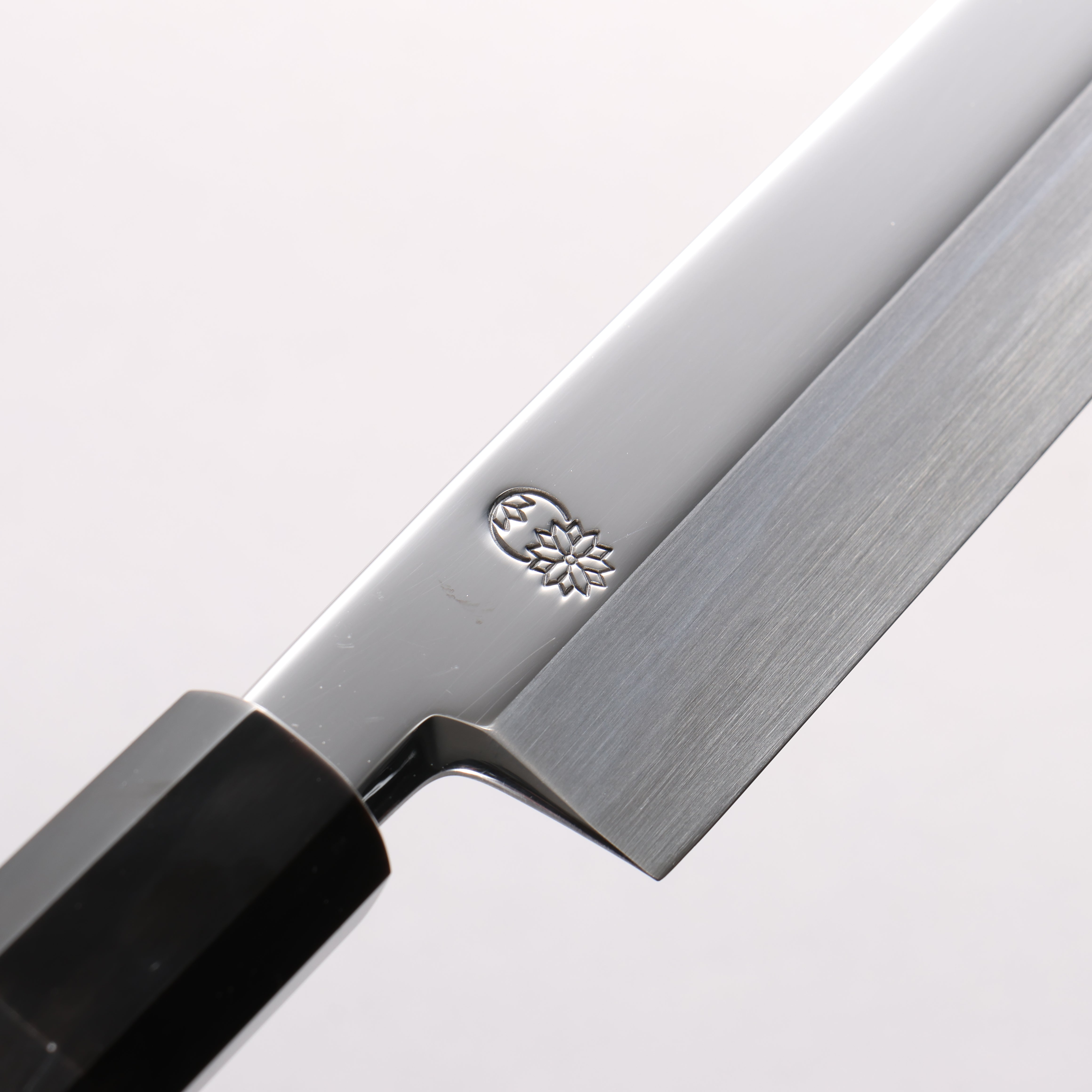 Choyo Blue Steel No.1 Mirrored Finish Yanagiba 270mm Ebony Wood (ferrule: Black Water Buffalo Horn) Handle