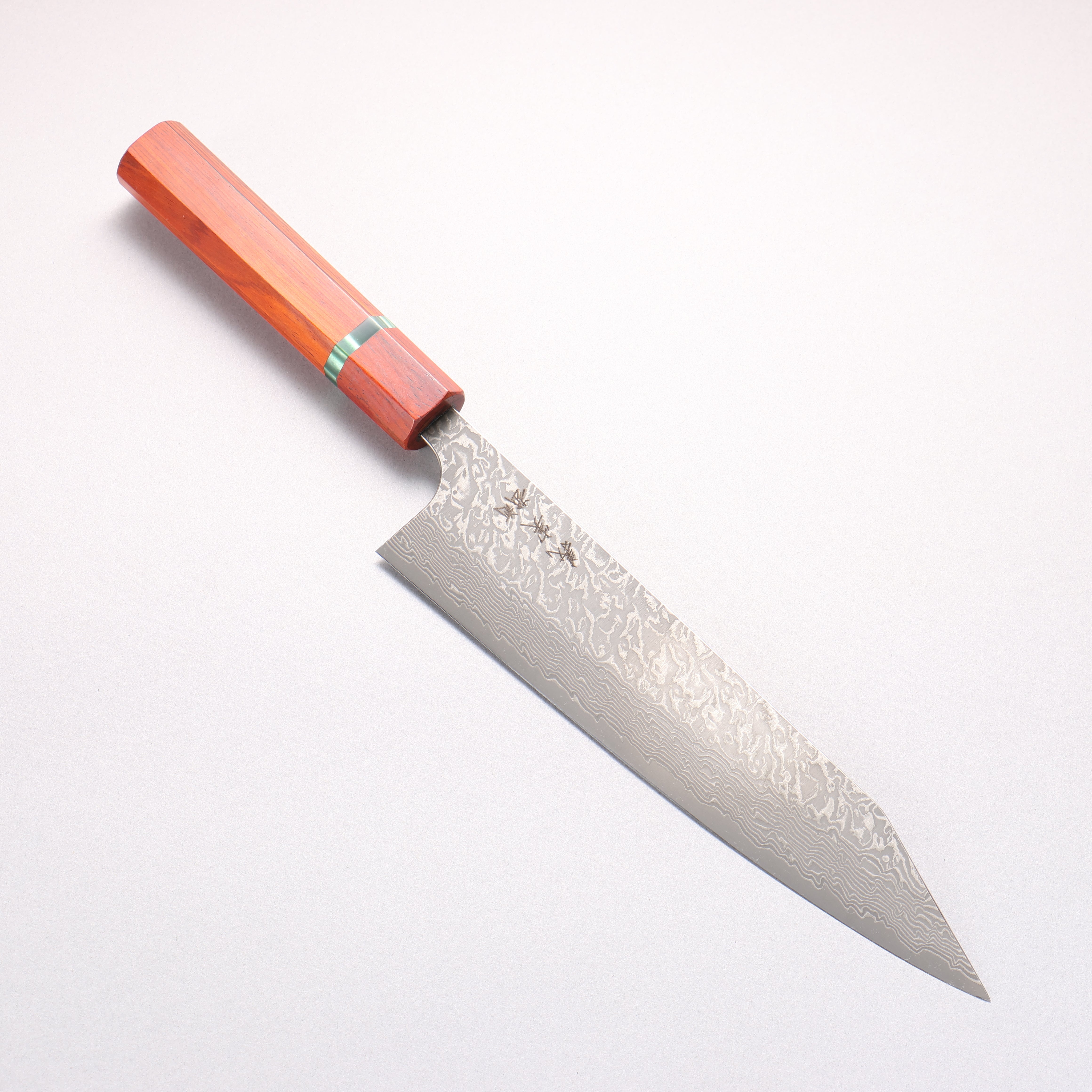 Yoshimi Kato VG10 Black Damascus Kiritsuke Gyuto 210mm Cocobolo (with Green Ring) Handle