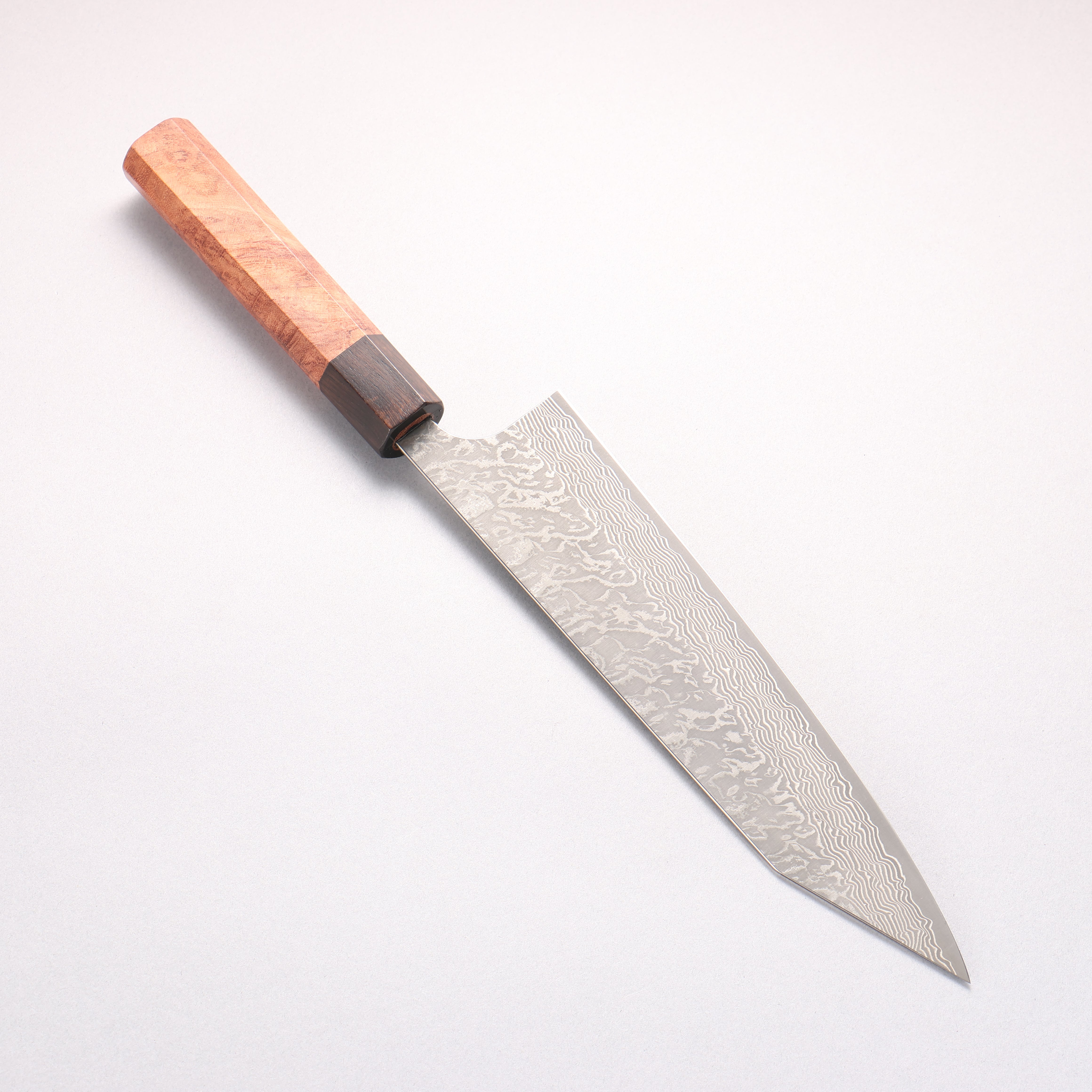 Yoshimi Kato VG10 Black Damascus Kiritsuke Gyuto 210mm Chinese Quince (Ferrule: Ebony) Handle