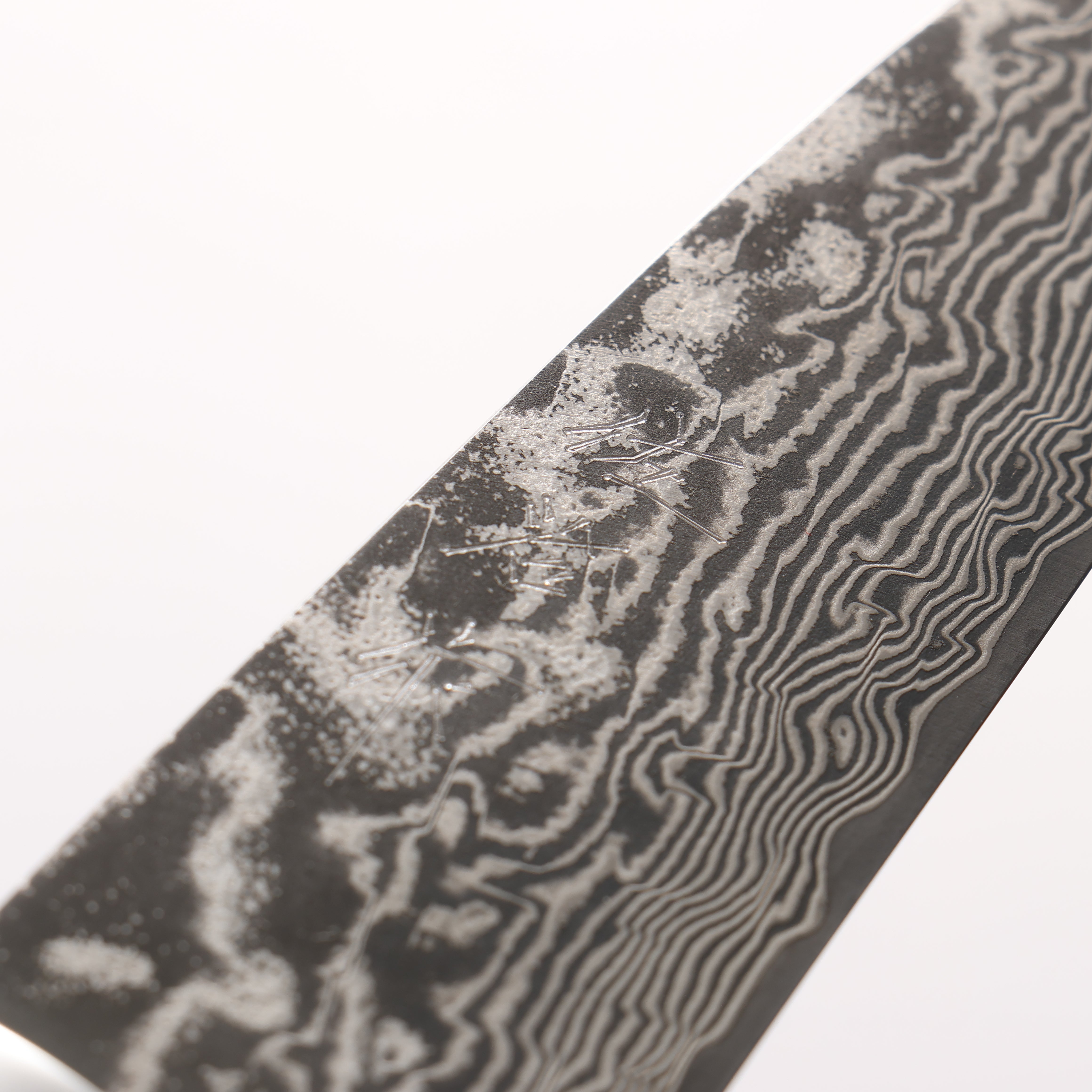 Takeshi Saji SG2 Black Damascus Petty-Utility 130mm Green and Purple Marble Acrylic Handle