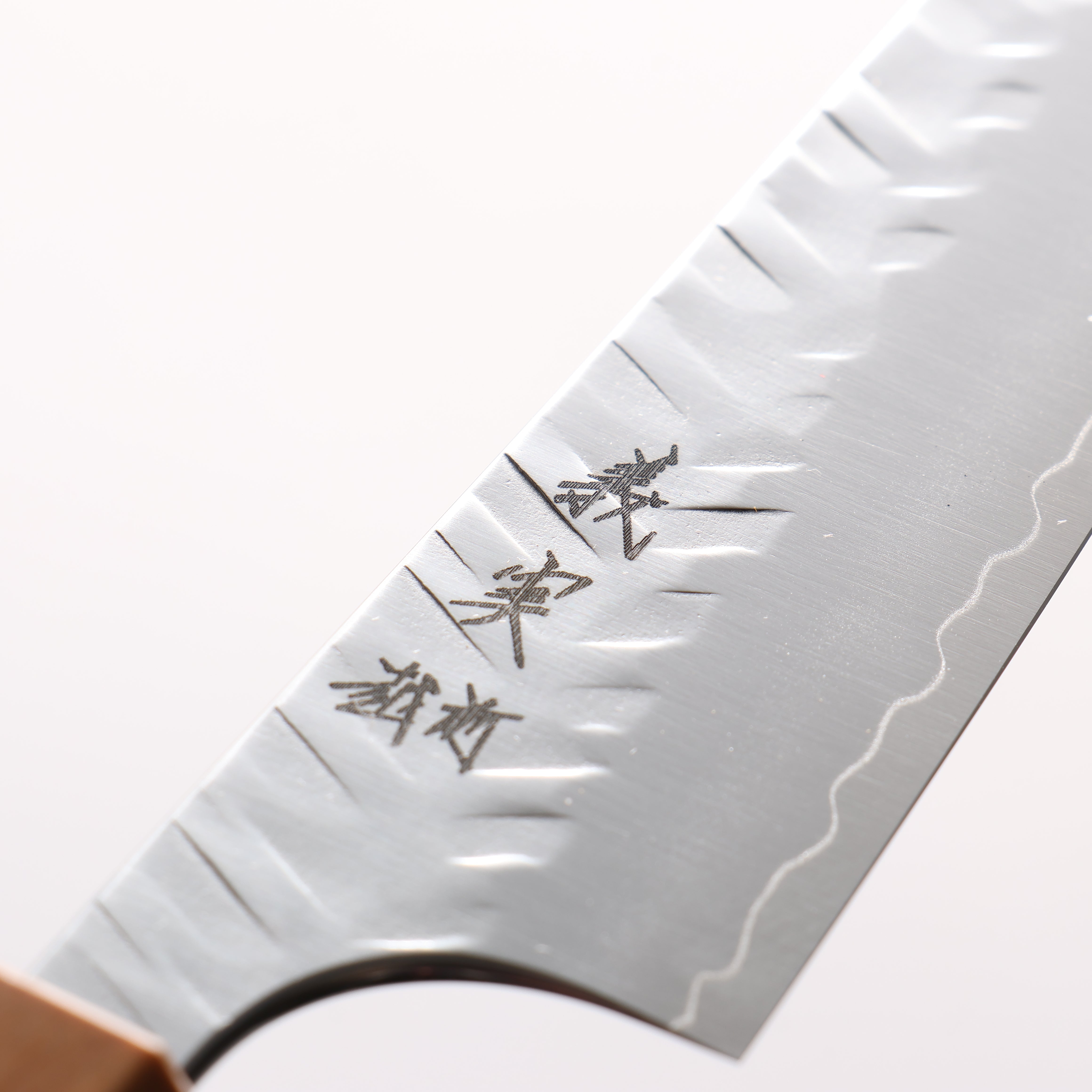 Yoshimi Kato SPG STRIX Hammered (V) Kiritsuke Petty-Utility 120mm Olive (Red Turquoise Ring) Handle