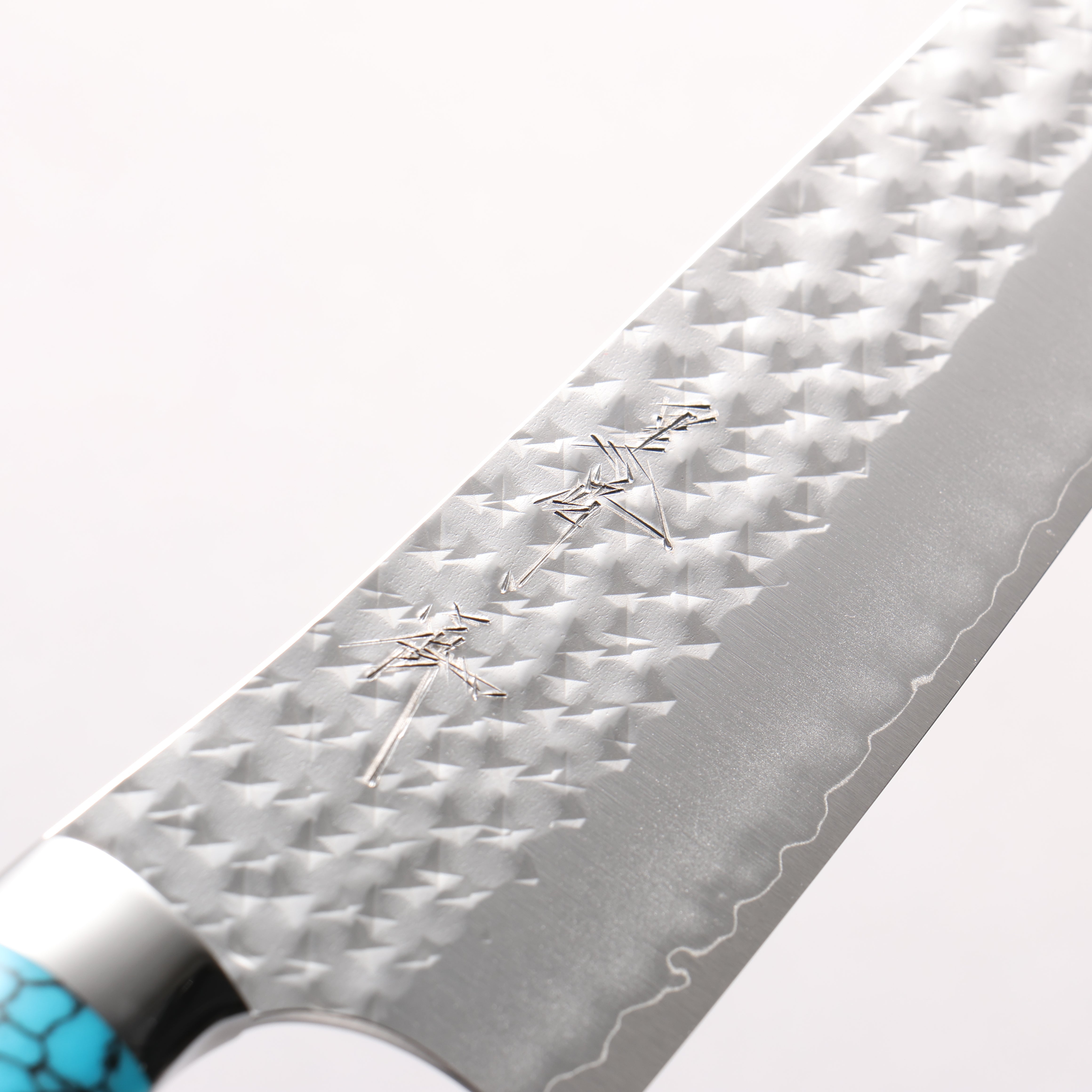 Yu Kurosaki Senko Ei SG2 Hammered Bunka 170mm Turquoise Handle