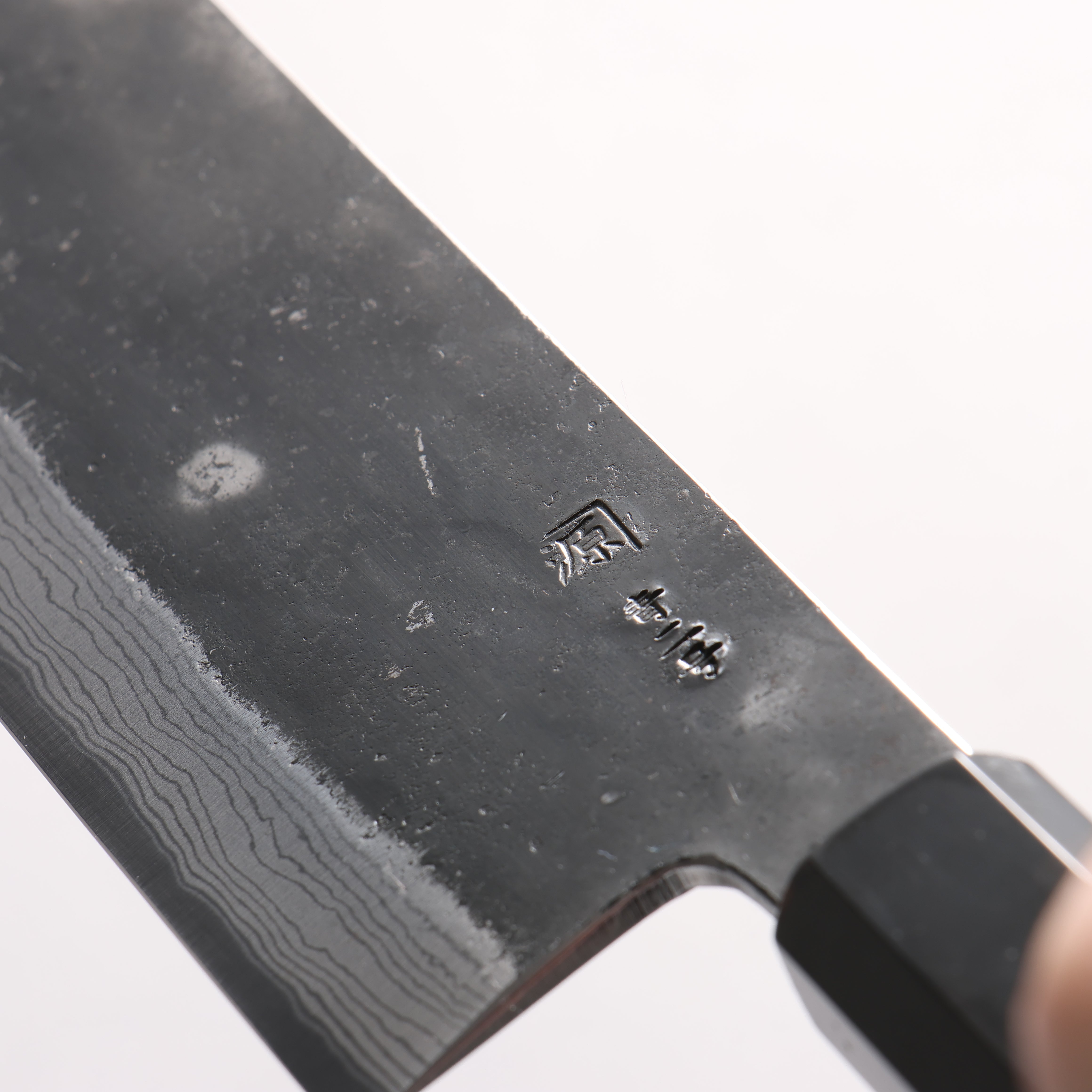 Shigeki Tanaka TEKKA Blue Steel No.2 Kurouchi Damascus Nakiri 165mm Walnut Handle