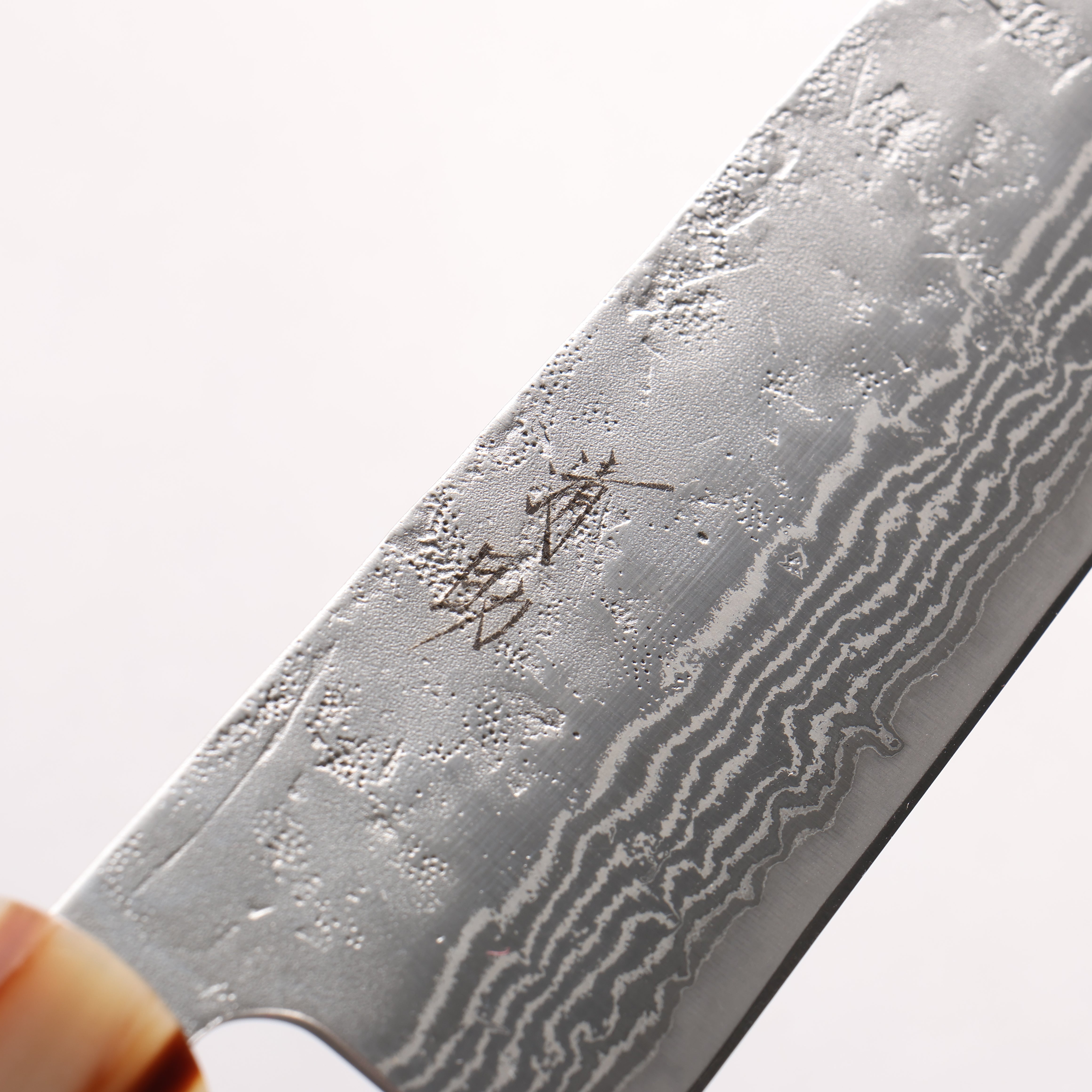 Seisuke Swedish Steel-stn Damascus Washiji Kiritsuke Gyuto 210mm Magnolia Handle