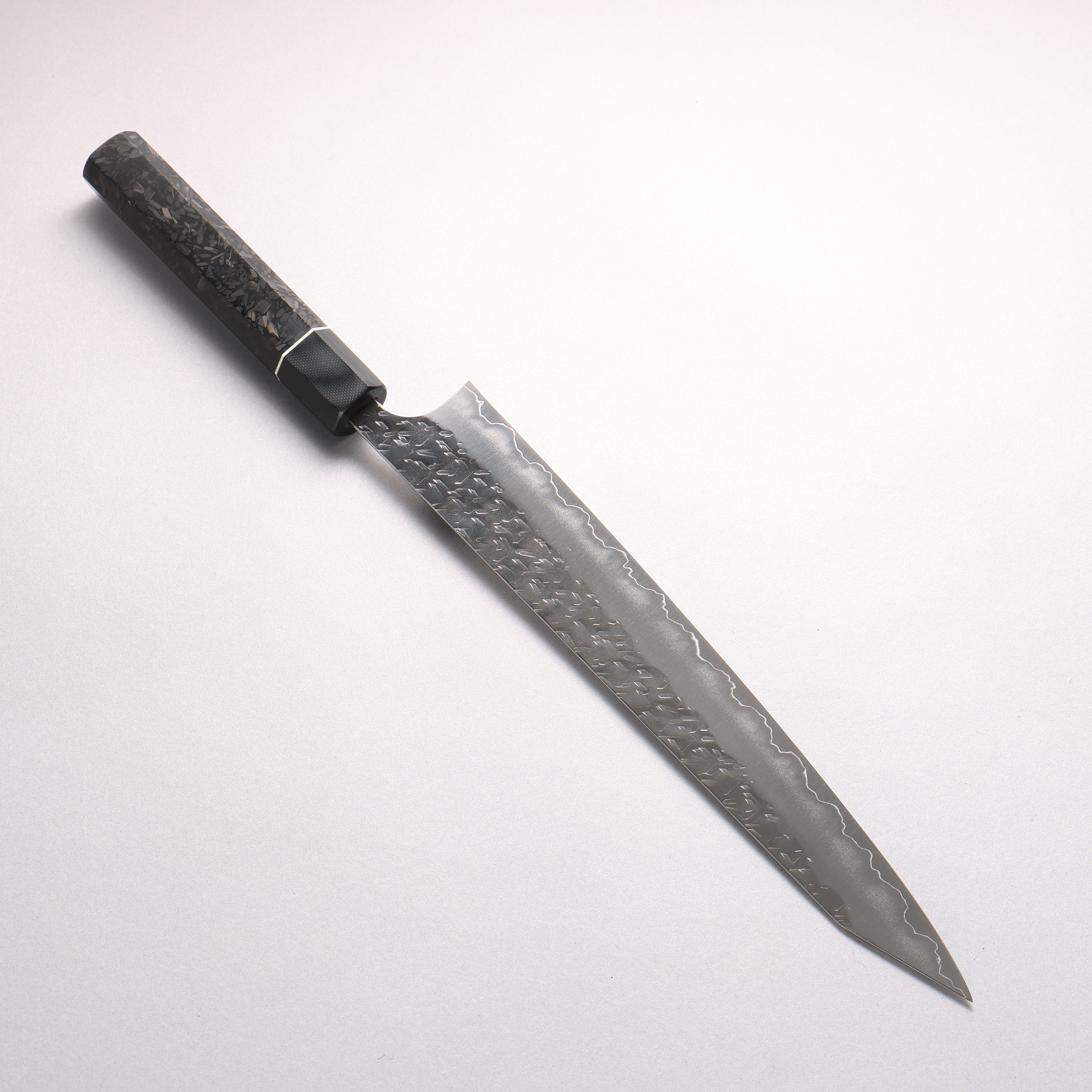Yoshimi Kato Hyo SG2 Hammered Kiritsuke Sujihiki 270mm Carbon Fiber (ferrule: G10) Handle