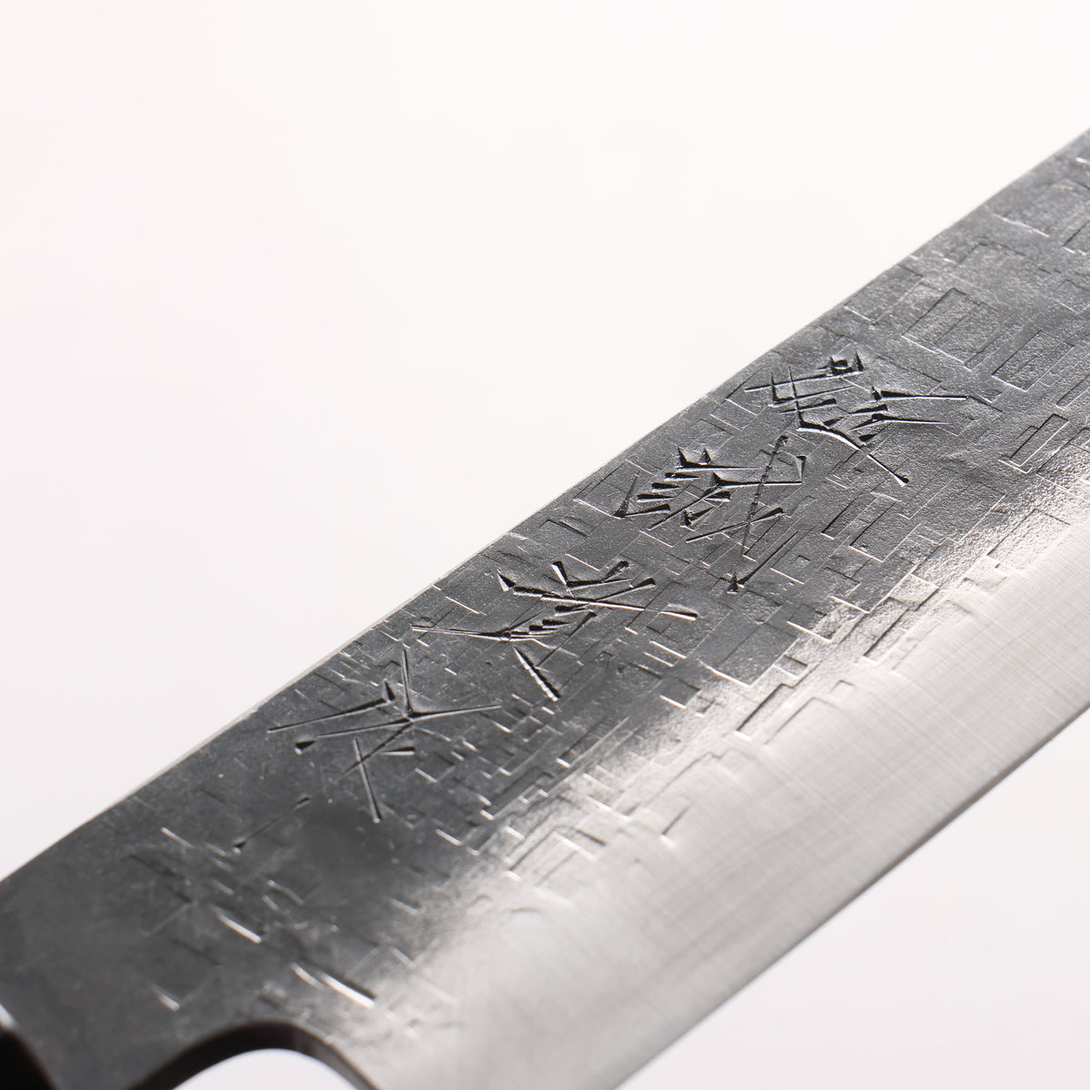 Shigeki Tanaka Blue Steel No.2 Black Finished Hammered(square) Small Santoku 150mm Walnut Handle