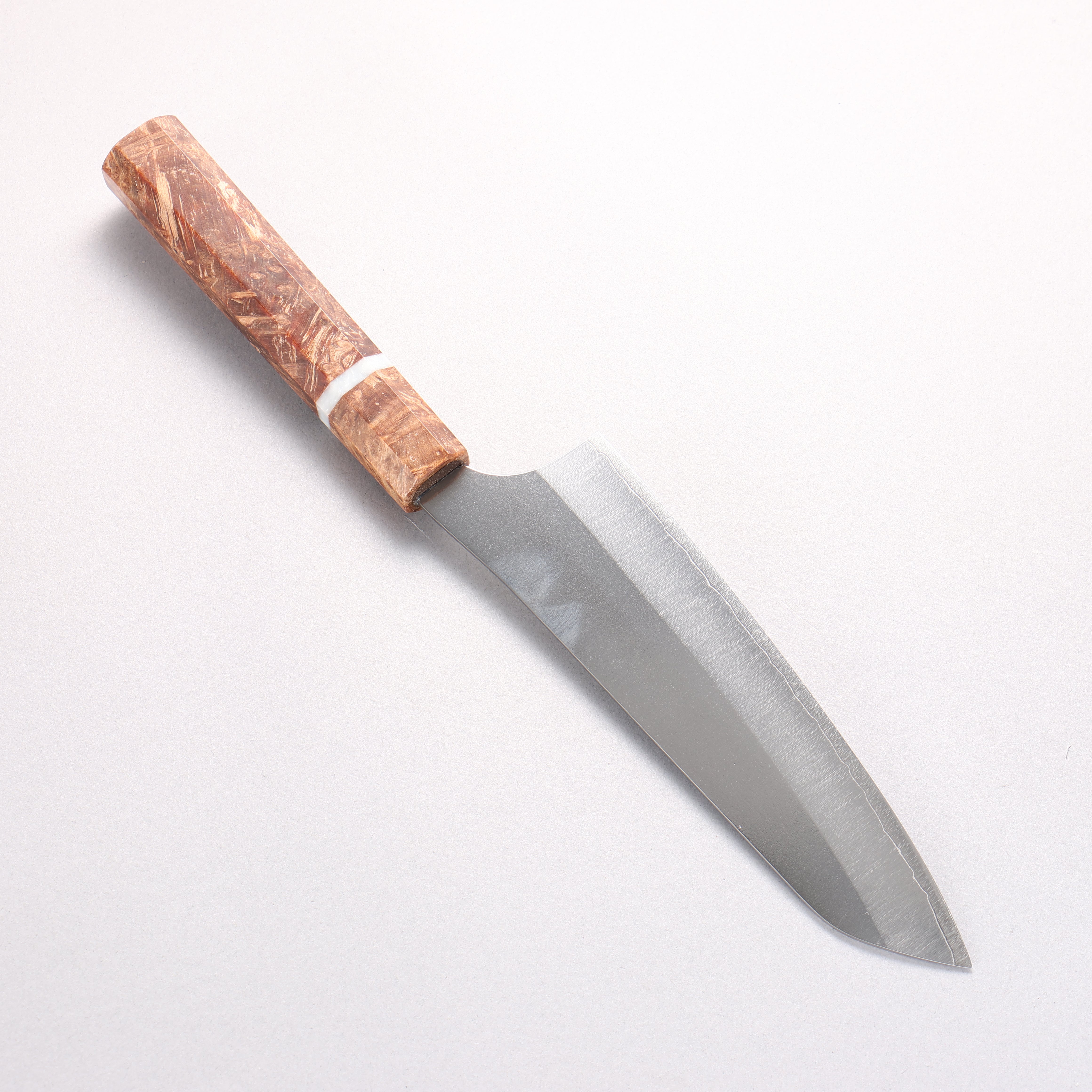 Yu Kurosaki Gekko VG-XEOS Bunka 170mm Brown Stabilized Wood (White Ring) Handle