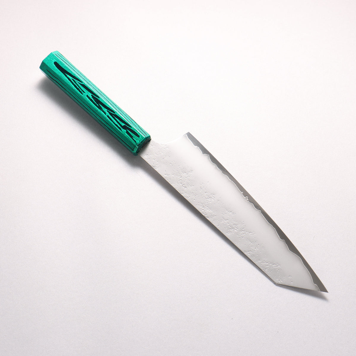 Sakai Takayuki Saikou VG10 Nashiji Kengata Gyuto 190mm Brilliant Green Lacquer Color Handle