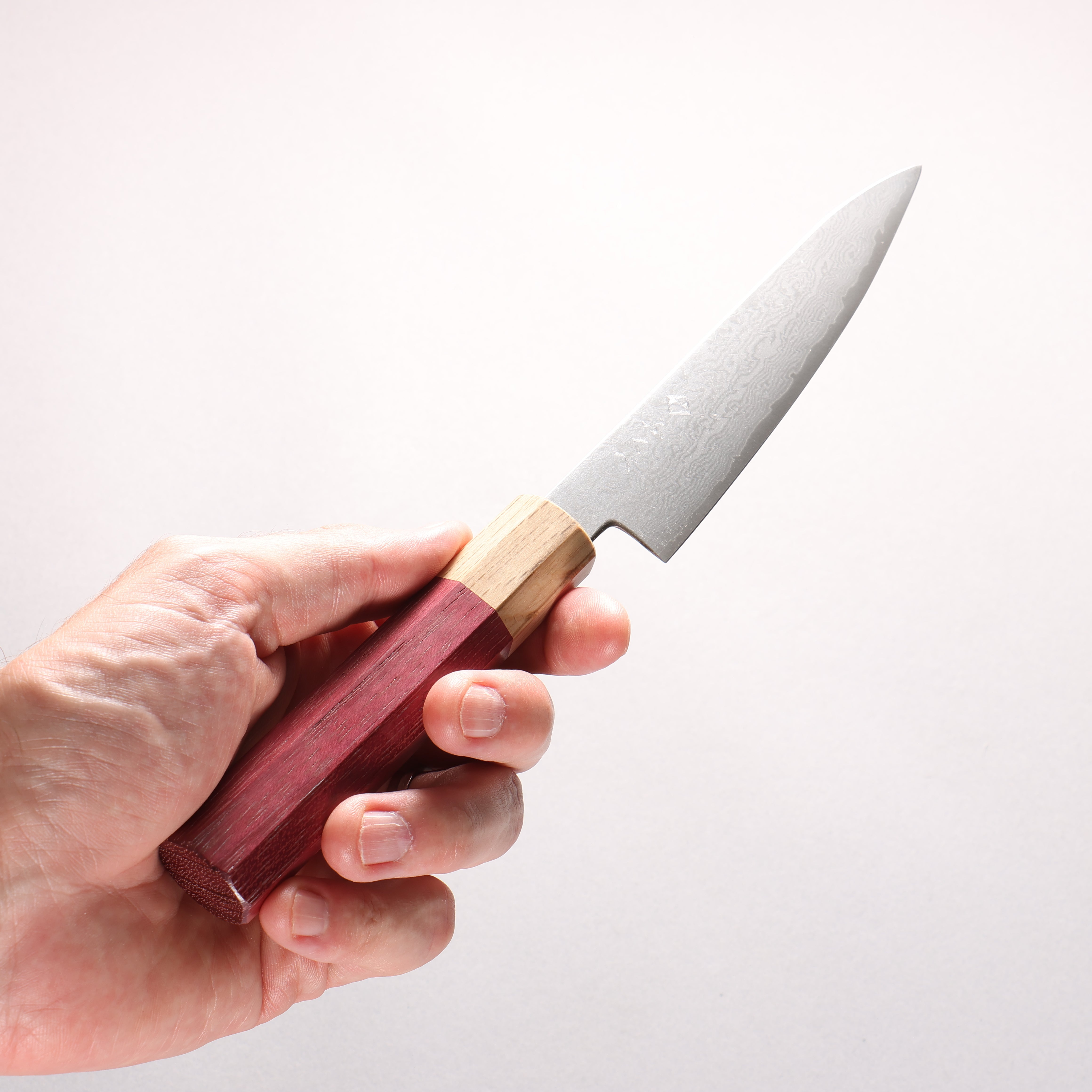 Fukube VG10 16 Layer Damascus Petty-Utility 135mm Purple Heart Handle