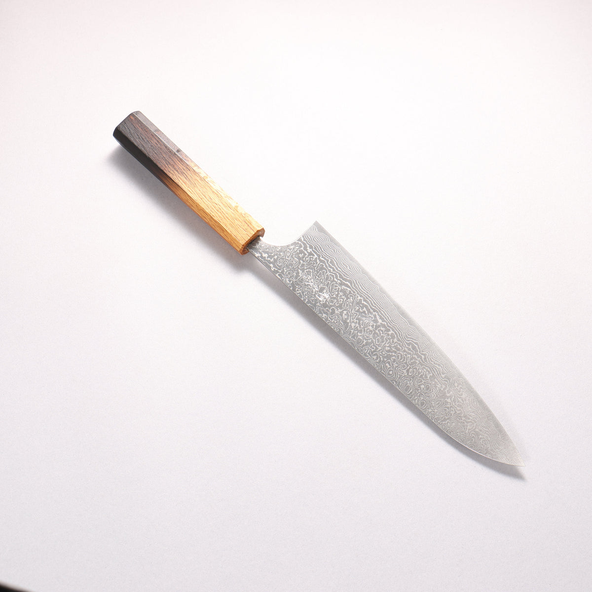 Anryu VG10 Migaki Damascus Gyuto 210mm Burnt Oak Handle - Seisuke Knife