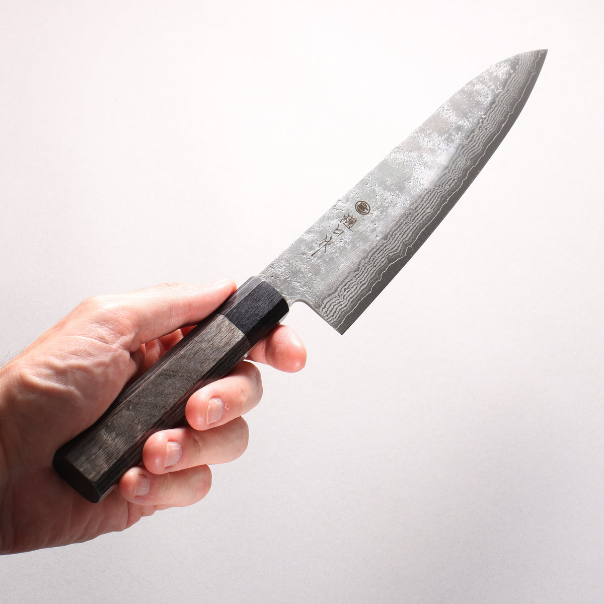 Higuchi VG10 8 Layer Damascus Nashiji Gyuto 210mm Gray Pakka wood Handle