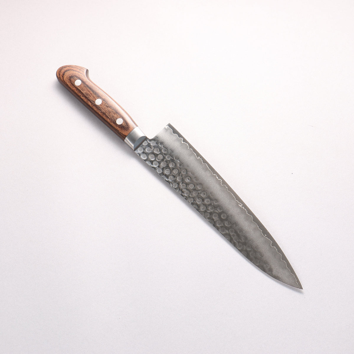 Seisuke VG10 Hammered Gyuto 210mm Zebrawood Handle - Seisuke Knife