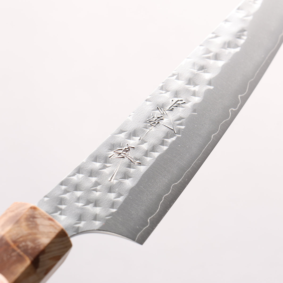 Yu Kurosaki Senko SG2 Hammered Petty-Utility 130mm Brown Stabilized Wood (White Ring) Handle