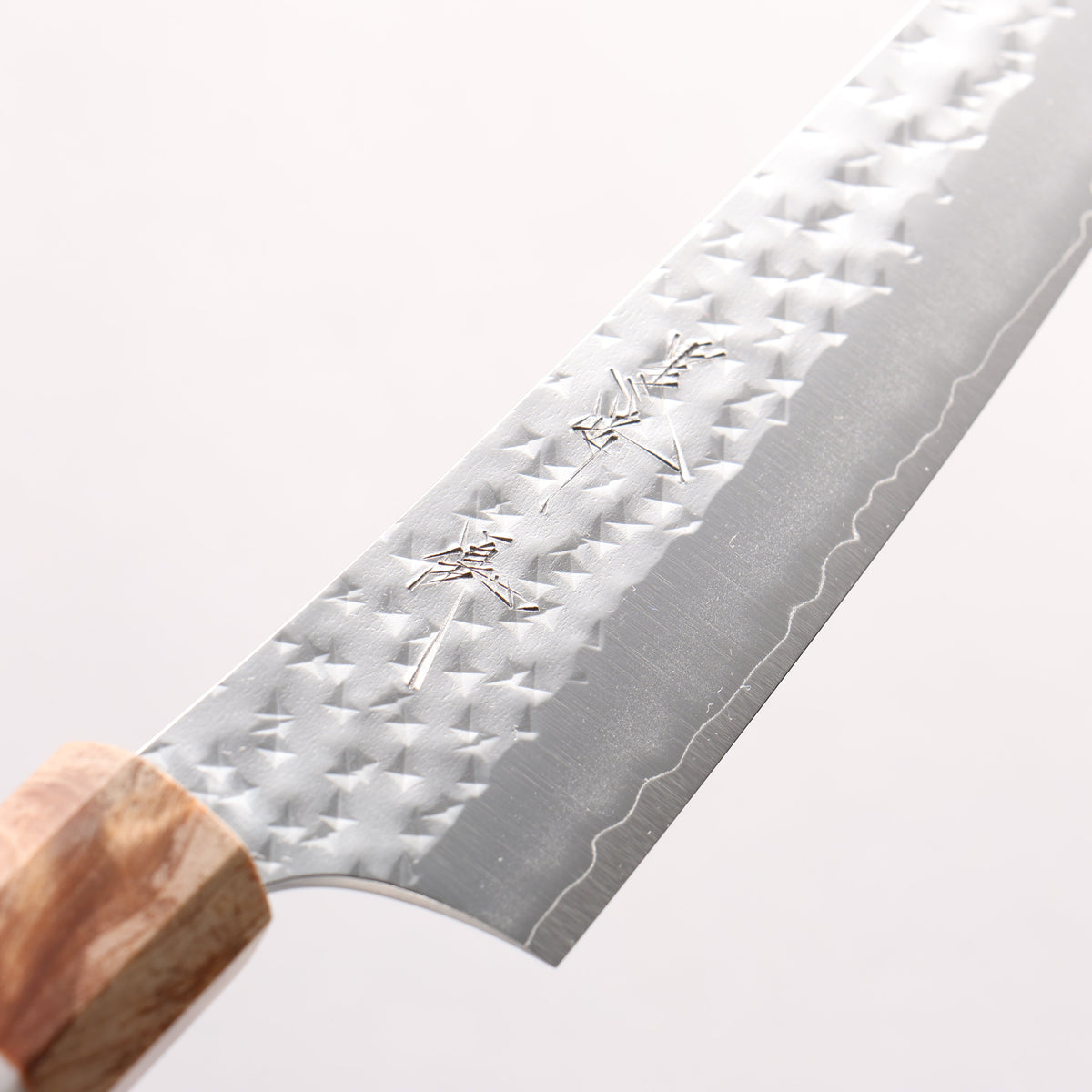 Yu Kurosaki Senko SG2 Hammered Petty-Utility 150mm Brown Stabilized Wood (White Ring) Handle