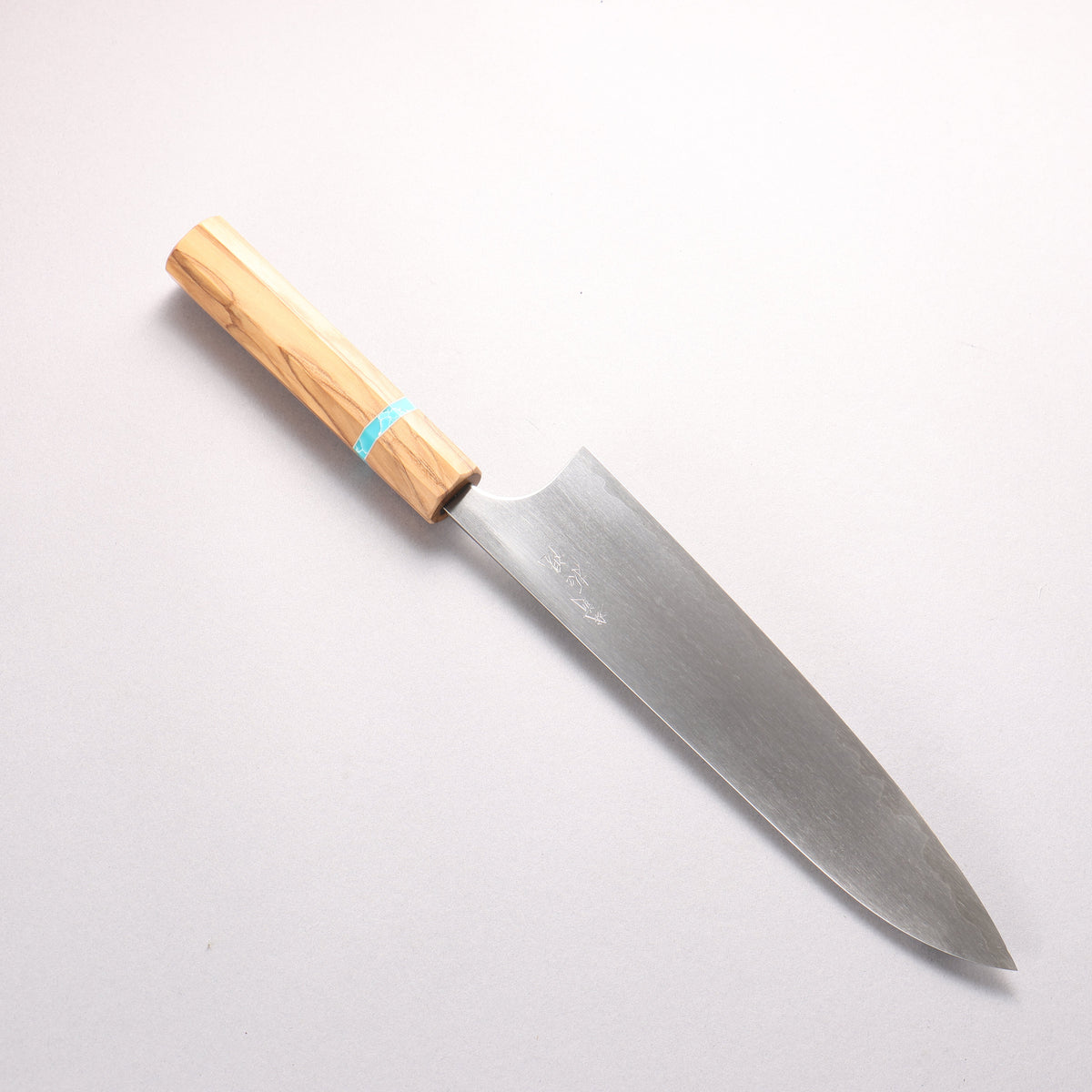 Anryu Suiran VG-XEOS Migaki Finished Gyuto 210mm Olive Tree (Turquoise Ring) Handle
