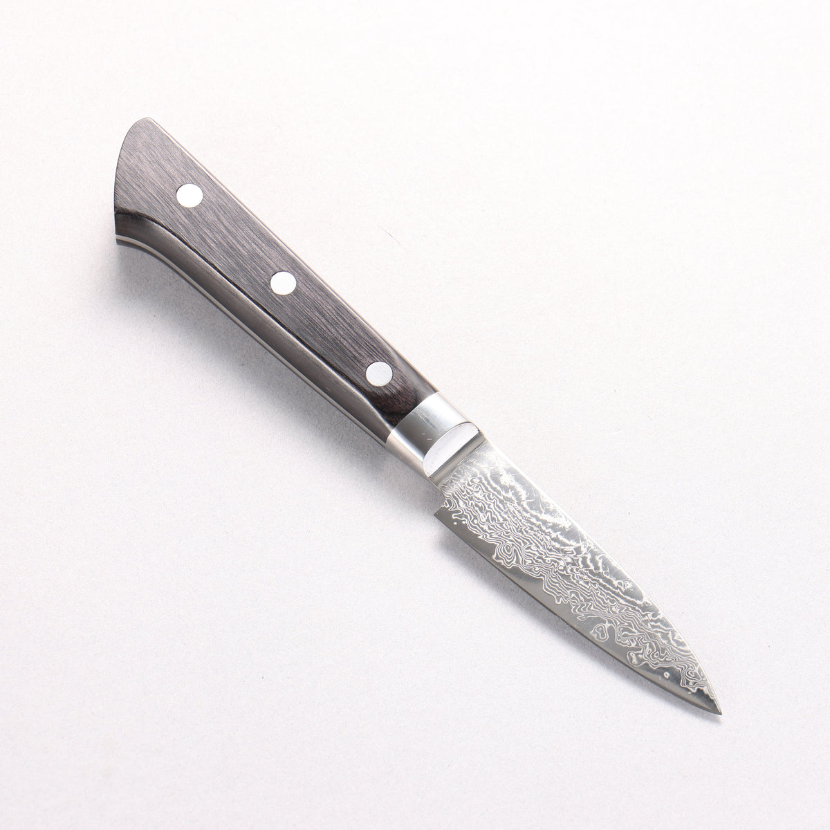 Ryusen Bonten Unryu VG10 63 Layer Damascus Petty-Utility 75mm Black Pakka wood Handle