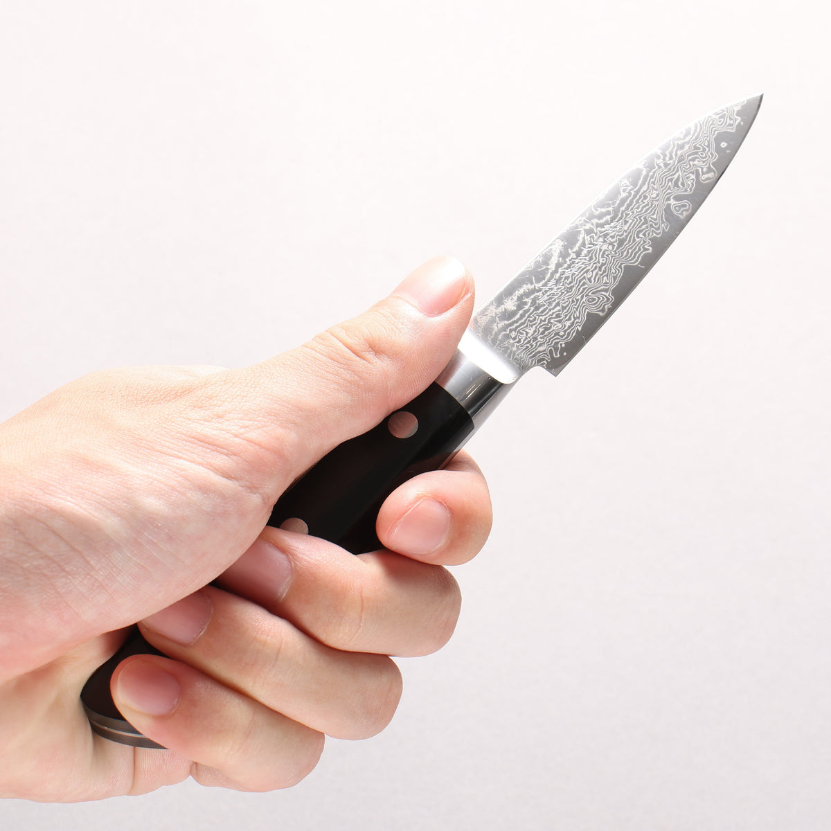 Ryusen Bonten Unryu VG10 63 Layer Damascus Petty-Utility 75mm Black Pakka wood Handle