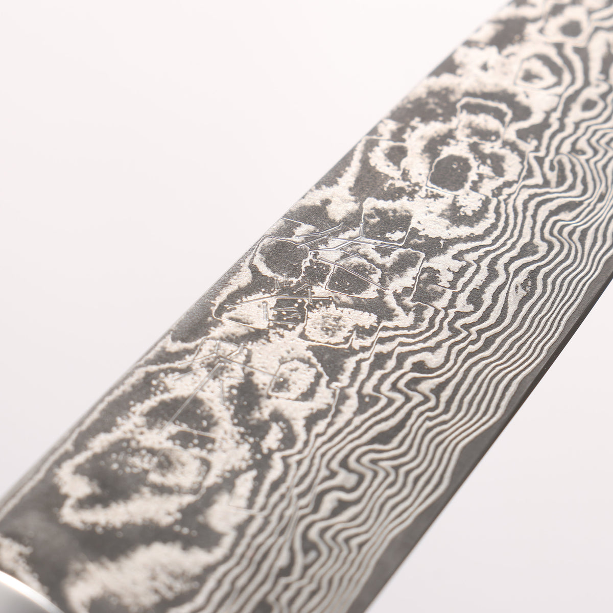Takeshi Saji SG2 Black Damascus Petty-Utility 130mm Black & Yellow Marbled Acrylic Handle - Seisuke Knife