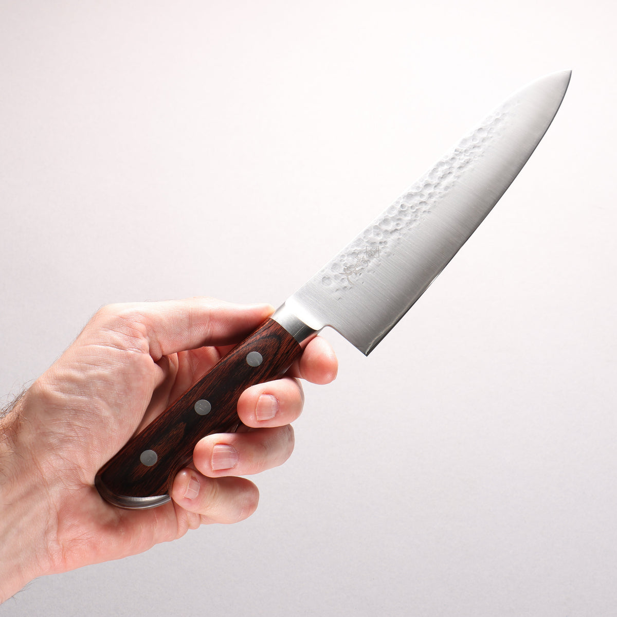 Kanjyo SG2 Hammered Gyuto 180mm Mahogany Pakka wood Handle - Seisuke Knife