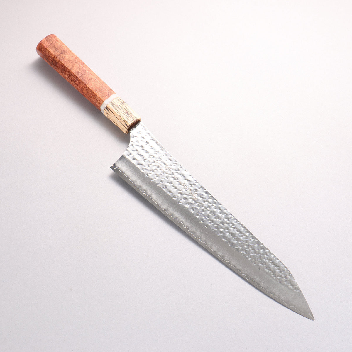 Yu Kurosaki Senko SG2 Hammered Gyuto 240mm Olive tree (ferrule: Water Buffalo Horn) Handle - Seisuke Knife