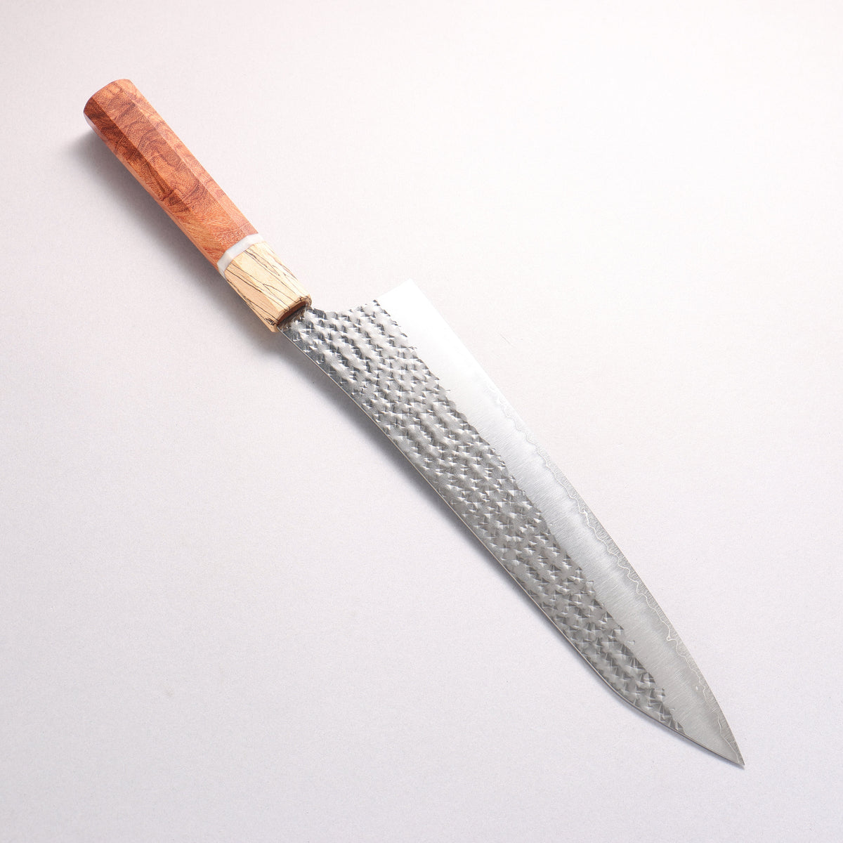 Yu Kurosaki Senko SG2 Hammered Gyuto 240mm Olive tree (ferrule: Water Buffalo Horn) Handle - Seisuke Knife