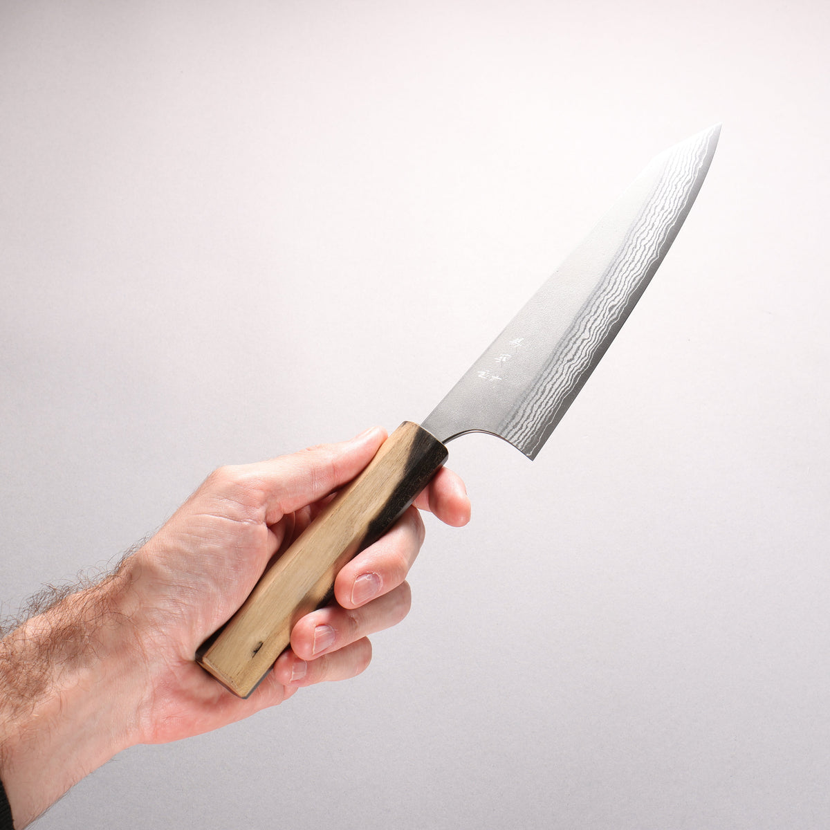 Yoshimi Kato VG10 Nashiji Honesuki Boning 190mm Black And White Ebony Wood Handle