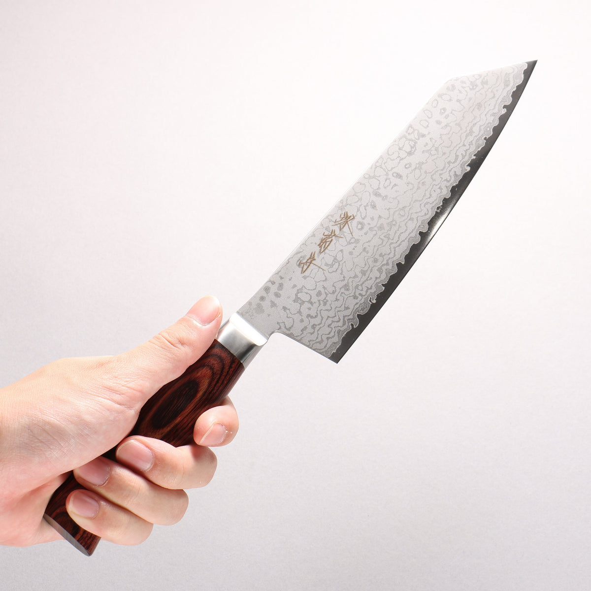 Sakai Kikumori VG10 17 Layer Damascus Bunka 180mm Red Pakka wood Handle