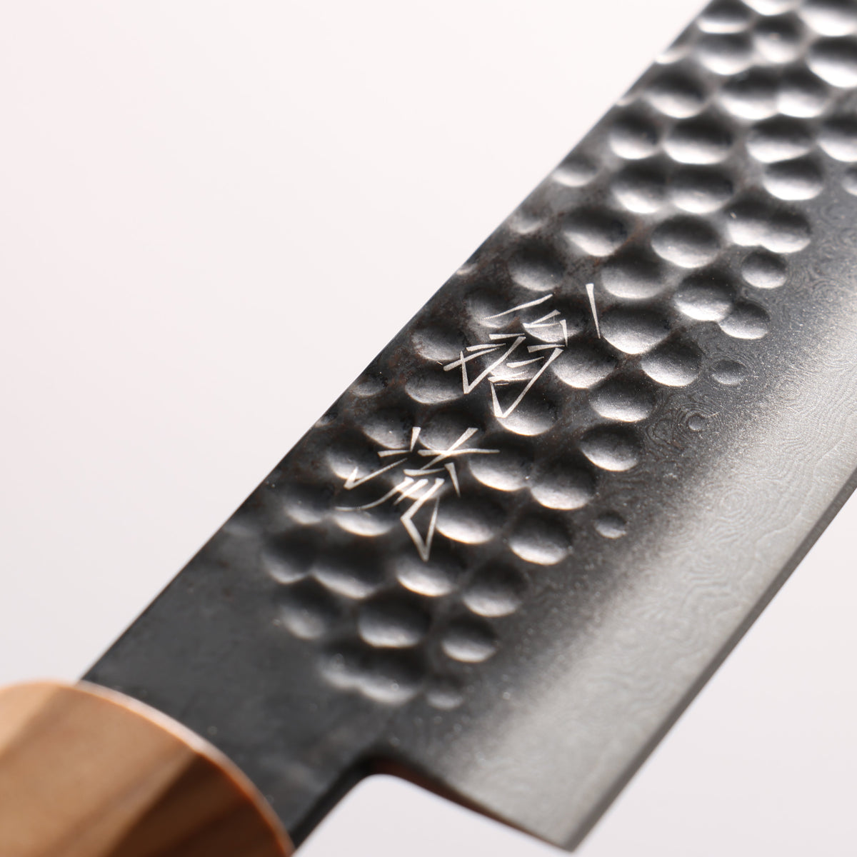 Oul VG10 Hammered Damascus Black dyeing Petty-Utility 150mm Olive tree Handle