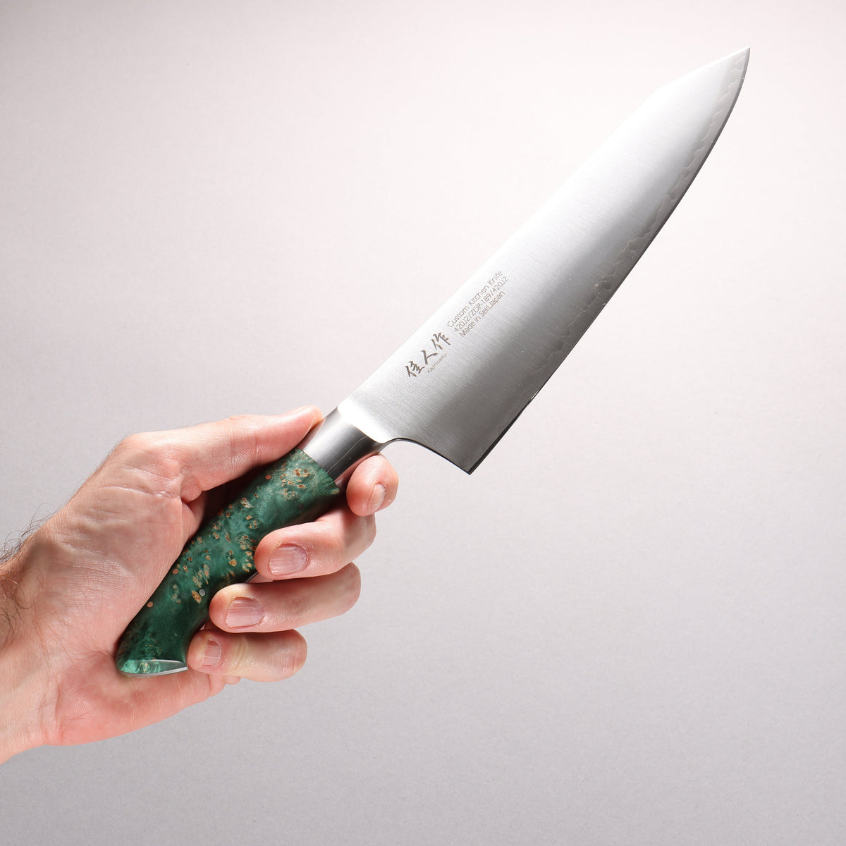 Kajin ZDP189 3 Layer Kiritsuke Gyuto 240mm Stabilized wood Handle - Seisuke Knife