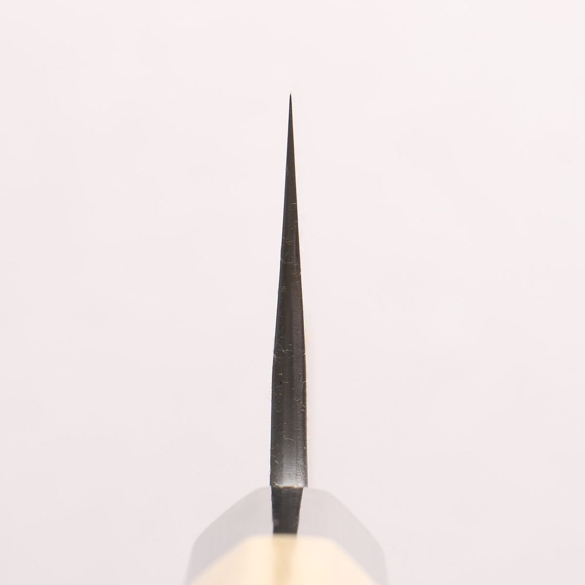 Kikuzuki White Steel No.2 Nashiji Santoku 130mm Magnolia (Ferrule: Water Buffalo Horn) Handle