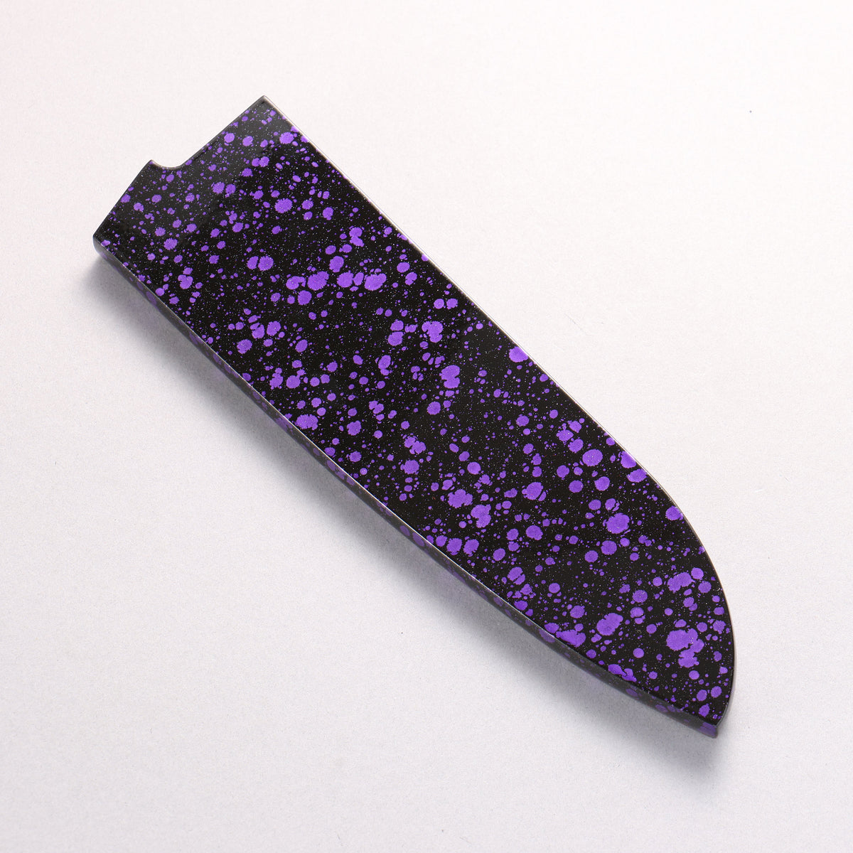 Takeshi Saji SPG STRIX Damascus Bunka 180mm Black and Purple Urethane Coating Handle with Sheath