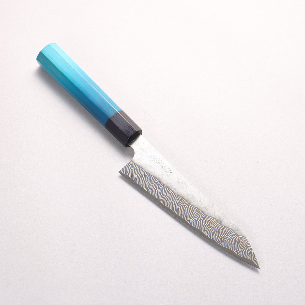 Nigara SPG STRIX Hammered Damascus Petty-Utility 150mm Indigo dyed Handle