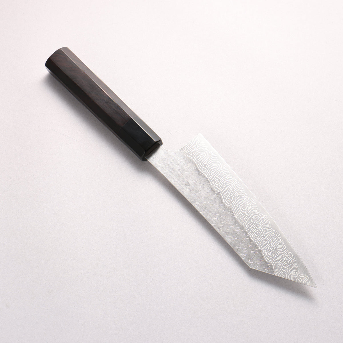 Nigara SPG STRIX Hammered Damascus Bunka 180mm Ebony Wood (ferrule: Black Water Buffalo Horn) Handle