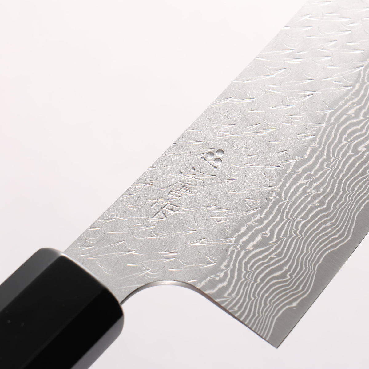 Nigara SPG STRIX Hammered Damascus Bunka 180mm Ebony Wood (ferrule: Black Water Buffalo Horn) Handle