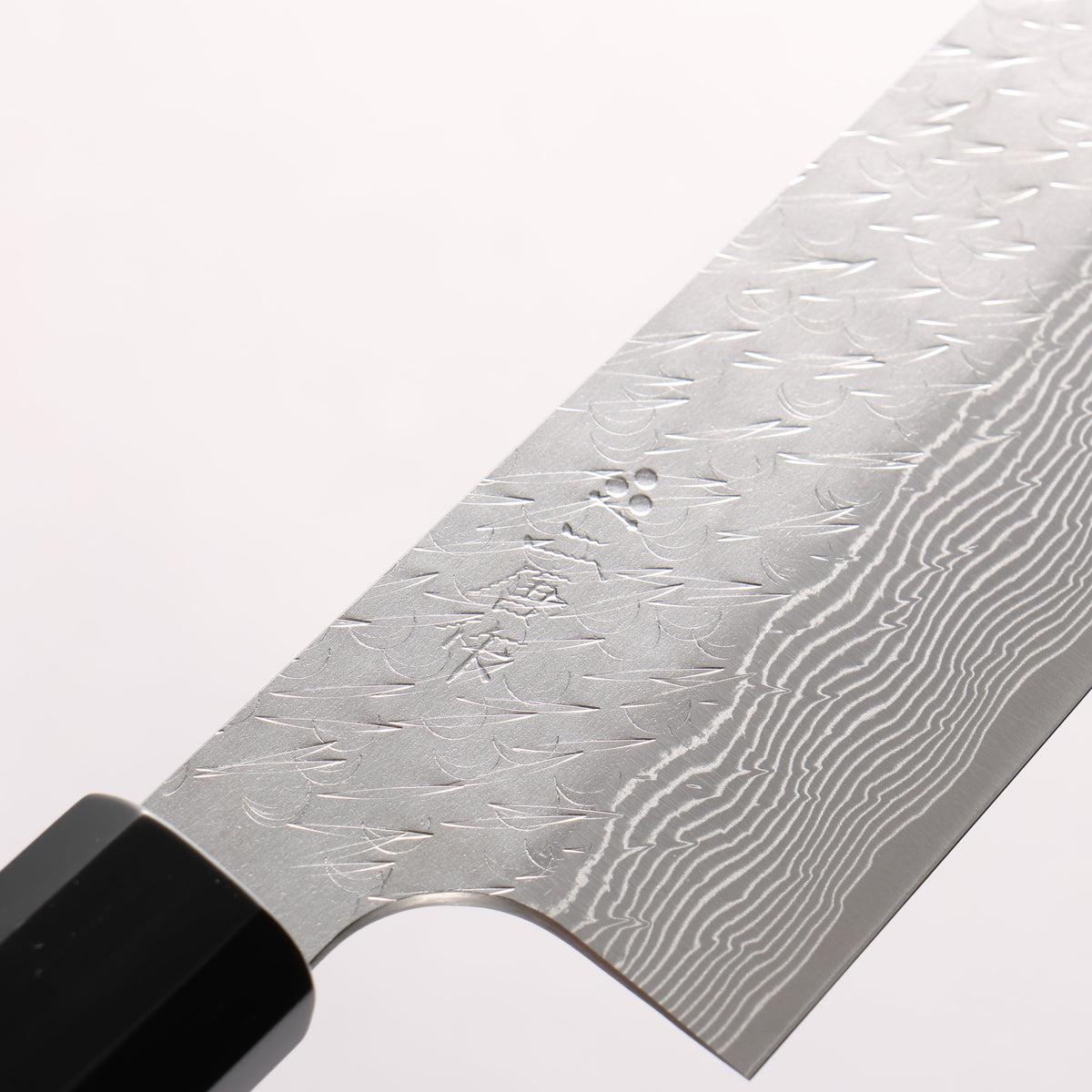 Nigara SPG STRIX Hammered Damascus Sujihiki 270mm Ebony Wood (ferrule: Black Water Buffalo Horn) Handle