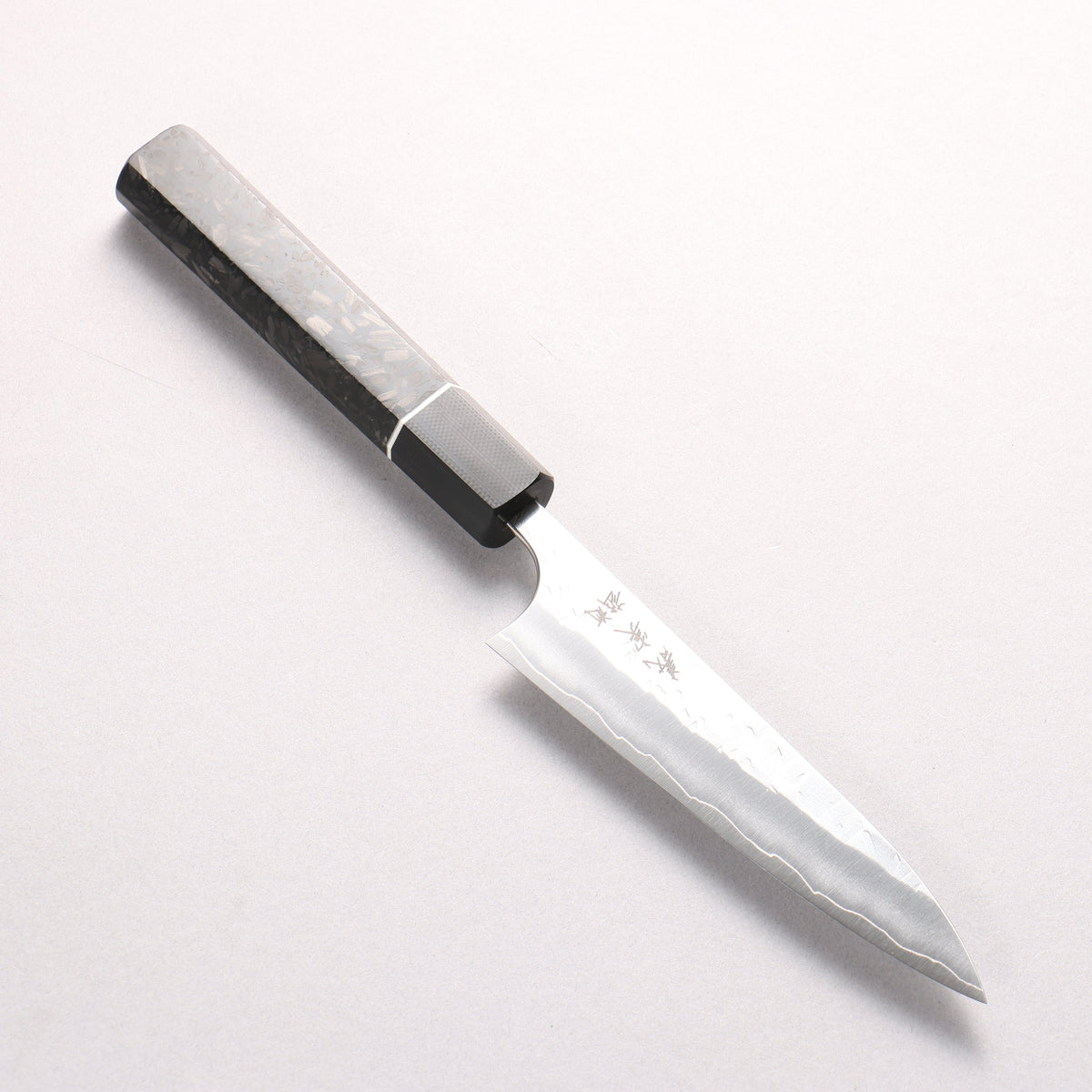 Yoshimi Kato Hyo SG2 Hammered Petty-Utility 120mm Carbon Fiber (ferrule: G10) Handle - Seisuke Knife