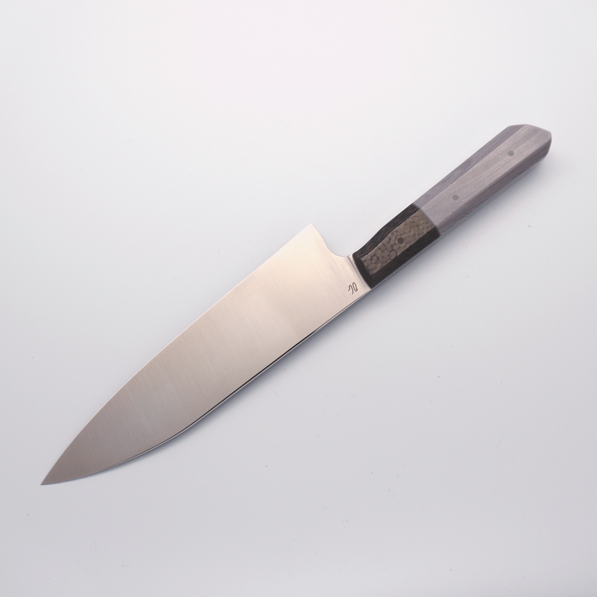 Acre Macrum MK2 Chef's Knife 7.25" Carbon Fiber & Corian Handle (Greyson) - Seisuke Knife