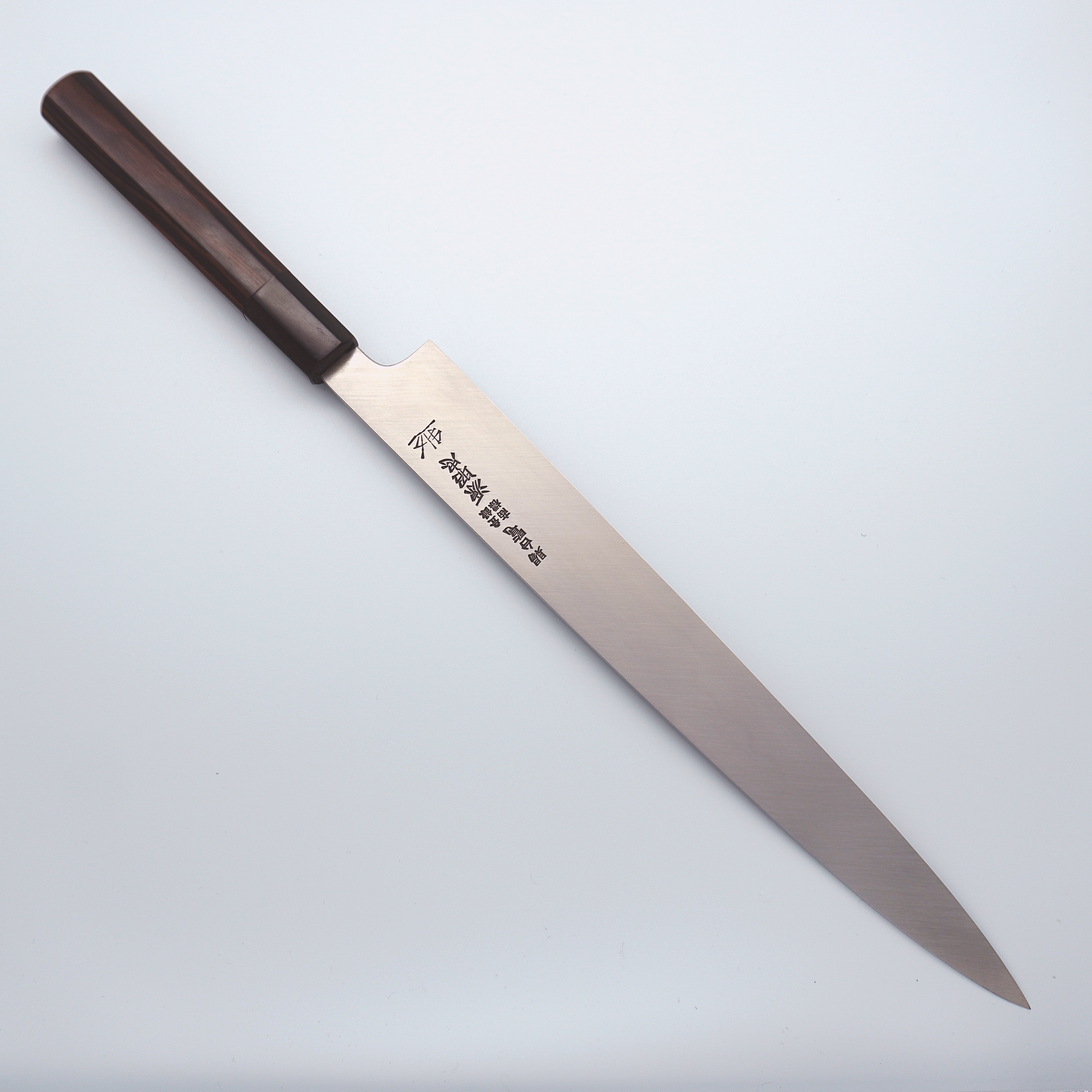 Akitada Minamoto DX Blue Steel No.2 Honyaki Yanagiba 300mm Ebony Handle - Seisuke Knife