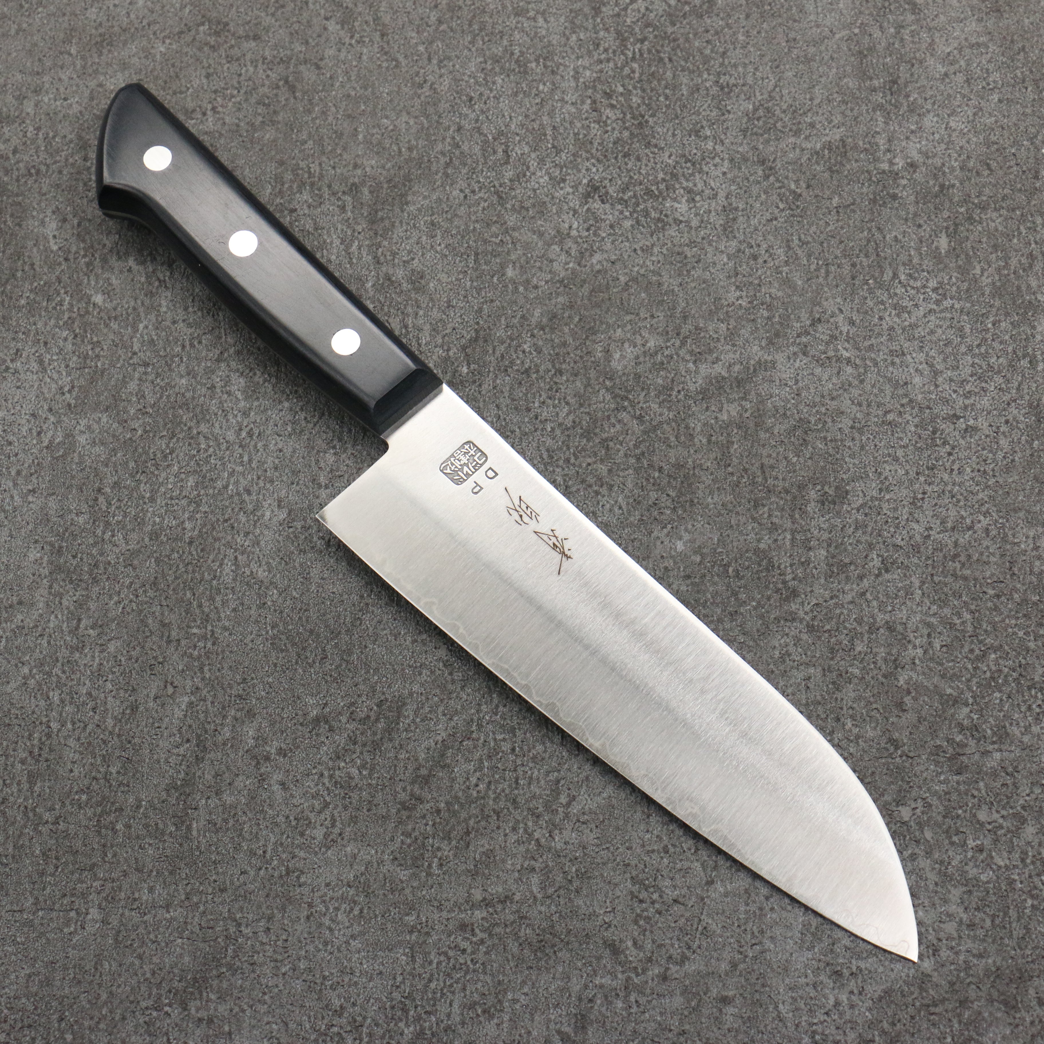 Seisuke VG1 Migaki Polish Finish Santoku 165mm Black Pakka wood Handle - Seisuke Knife